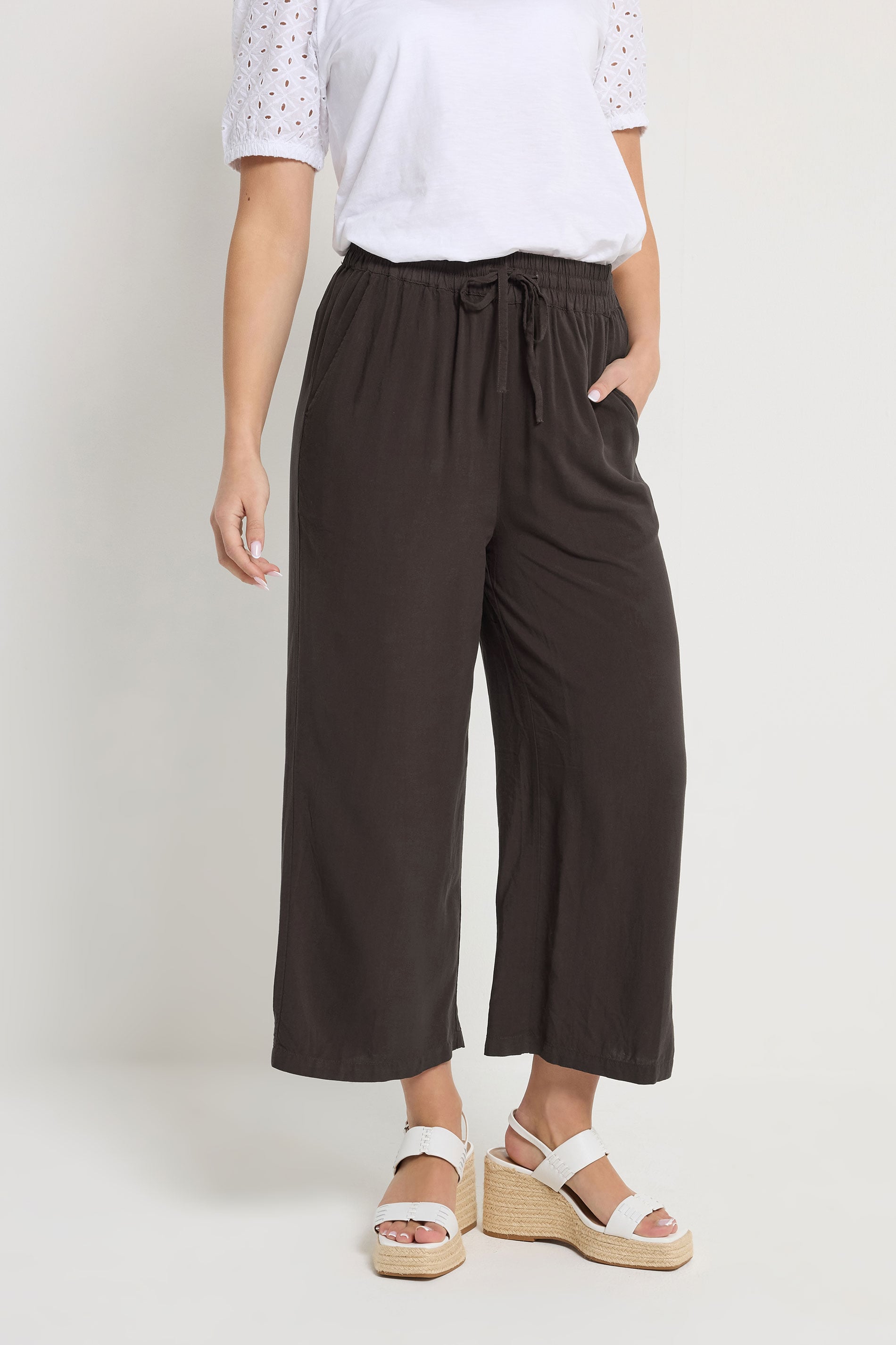 M&Co Chocolate Wide Leg Brown Culottes 3