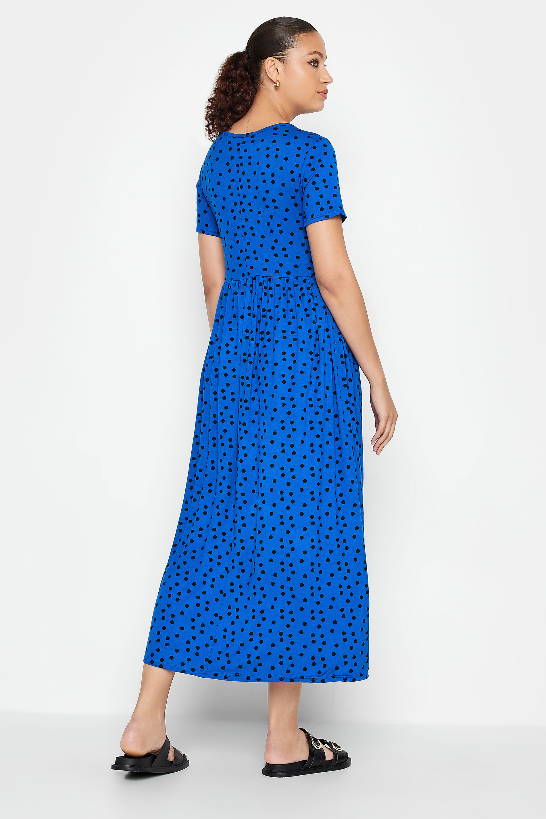 LTS Tall Cobalt Blue Polka Dot Maxi Dress | Long Tall Sally  3
