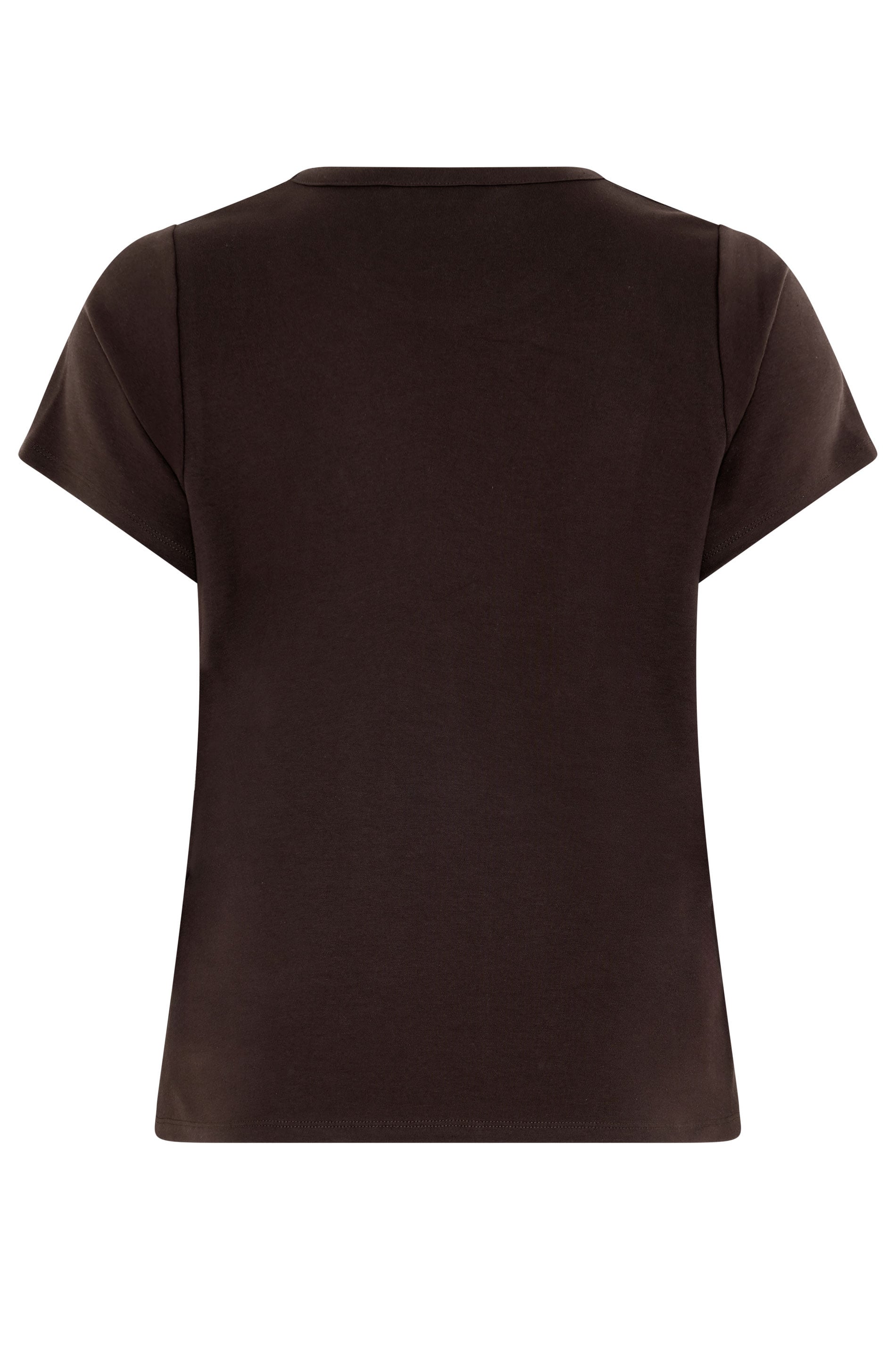 YOURS Plus Size Chocolate Brown Interlock T-Shirt | Yours Clothing 6