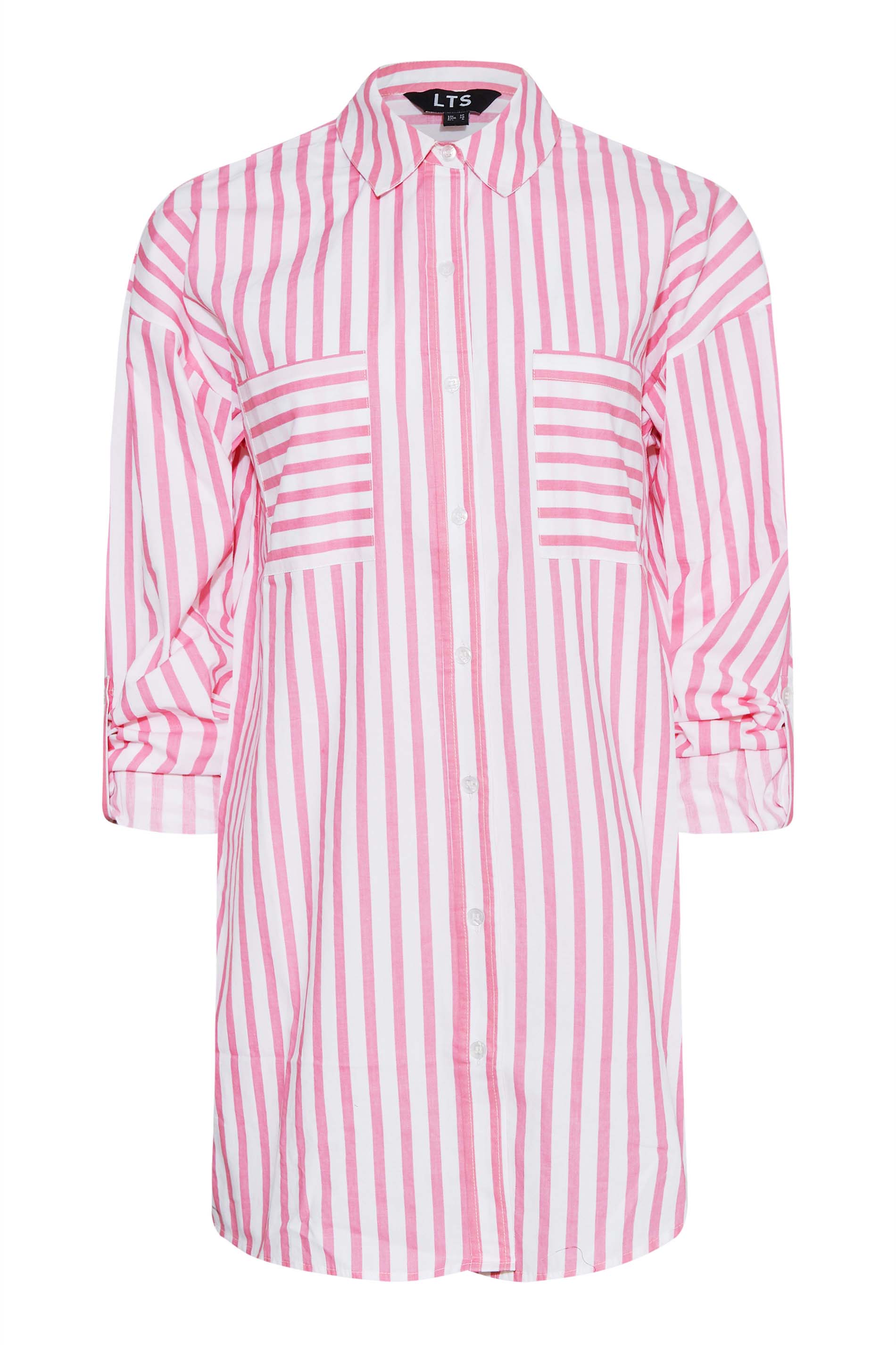 LTS Tall Women's Hot Pink Oversized Cotton Shirt