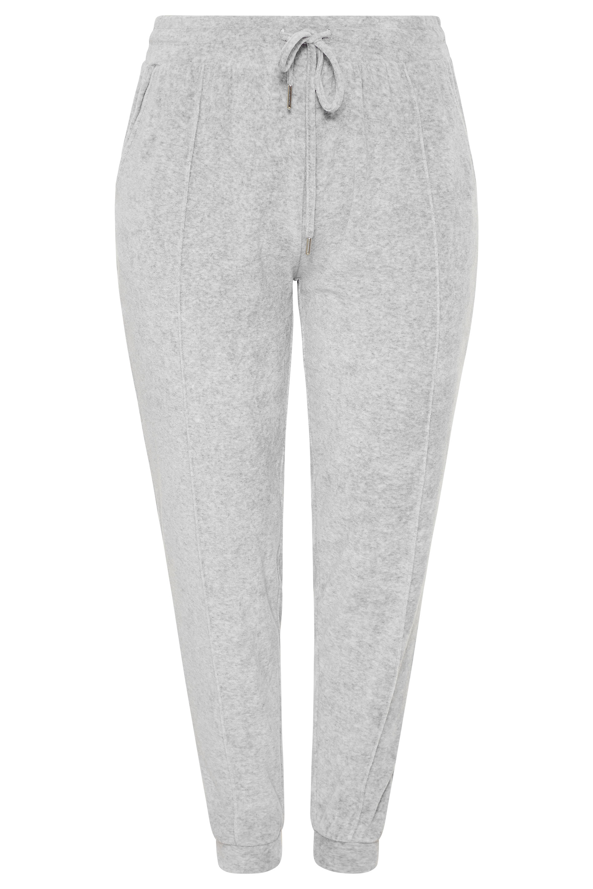Grey Velour Joggers | Yours Clothing