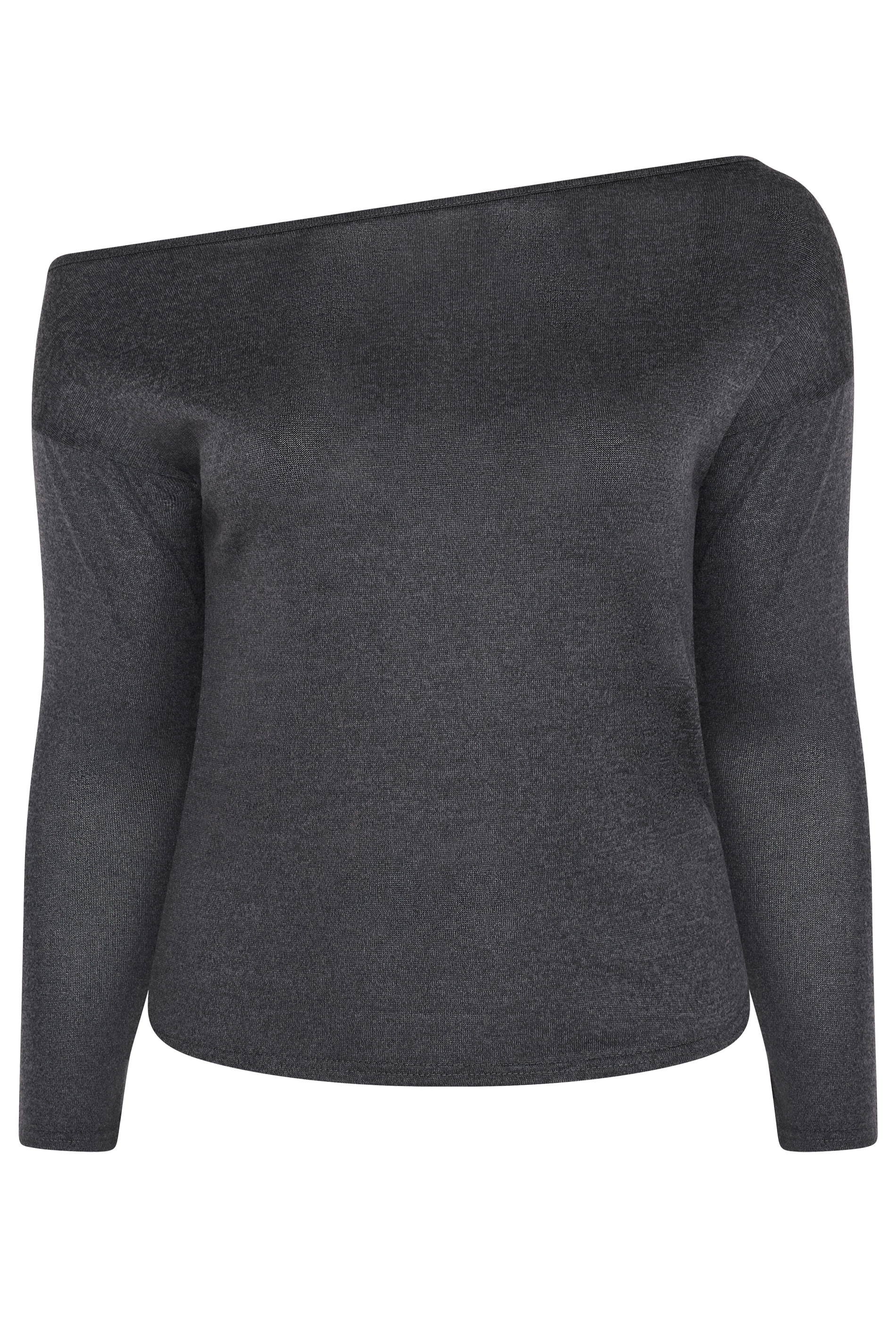 トップス Dlys Off shoulder sweat shirts charcoal LIMITED COLLECTION Plus Size Charcoal Grey Off The Shoulder Top