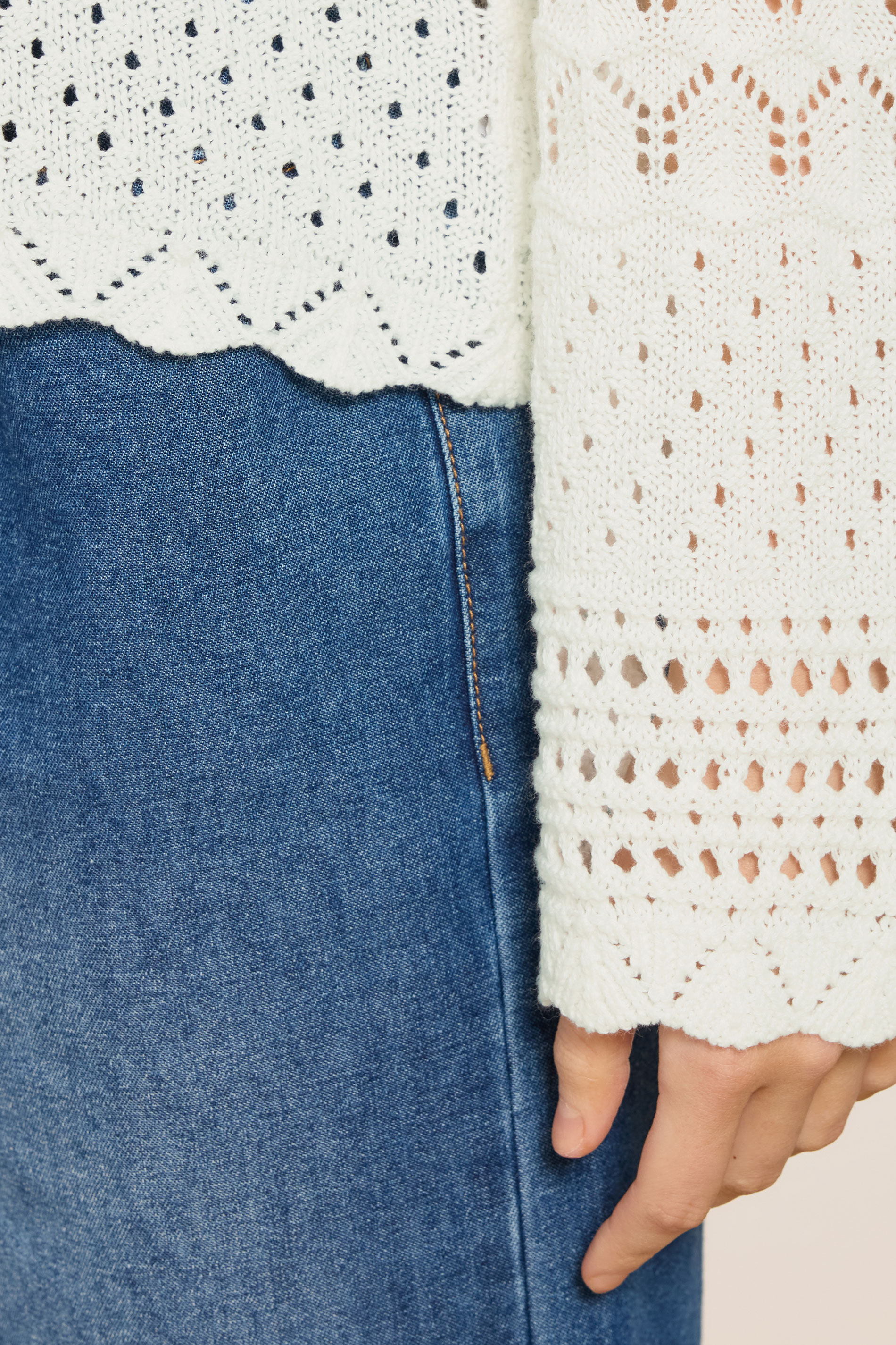 M&Co White Crochet Button Through Cardigan | M&Co 4