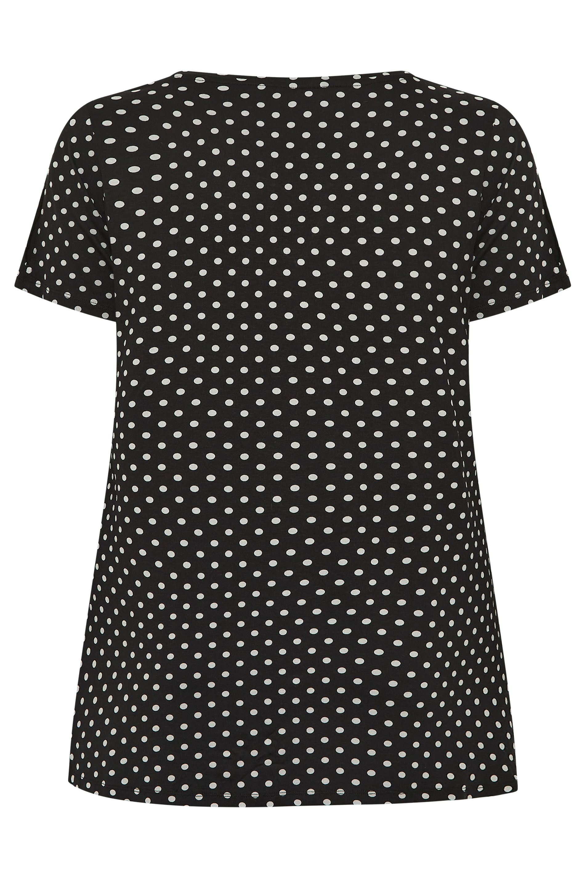 Plus Size Black Polka Dot Tassel T-Shirt | Yours Clothing