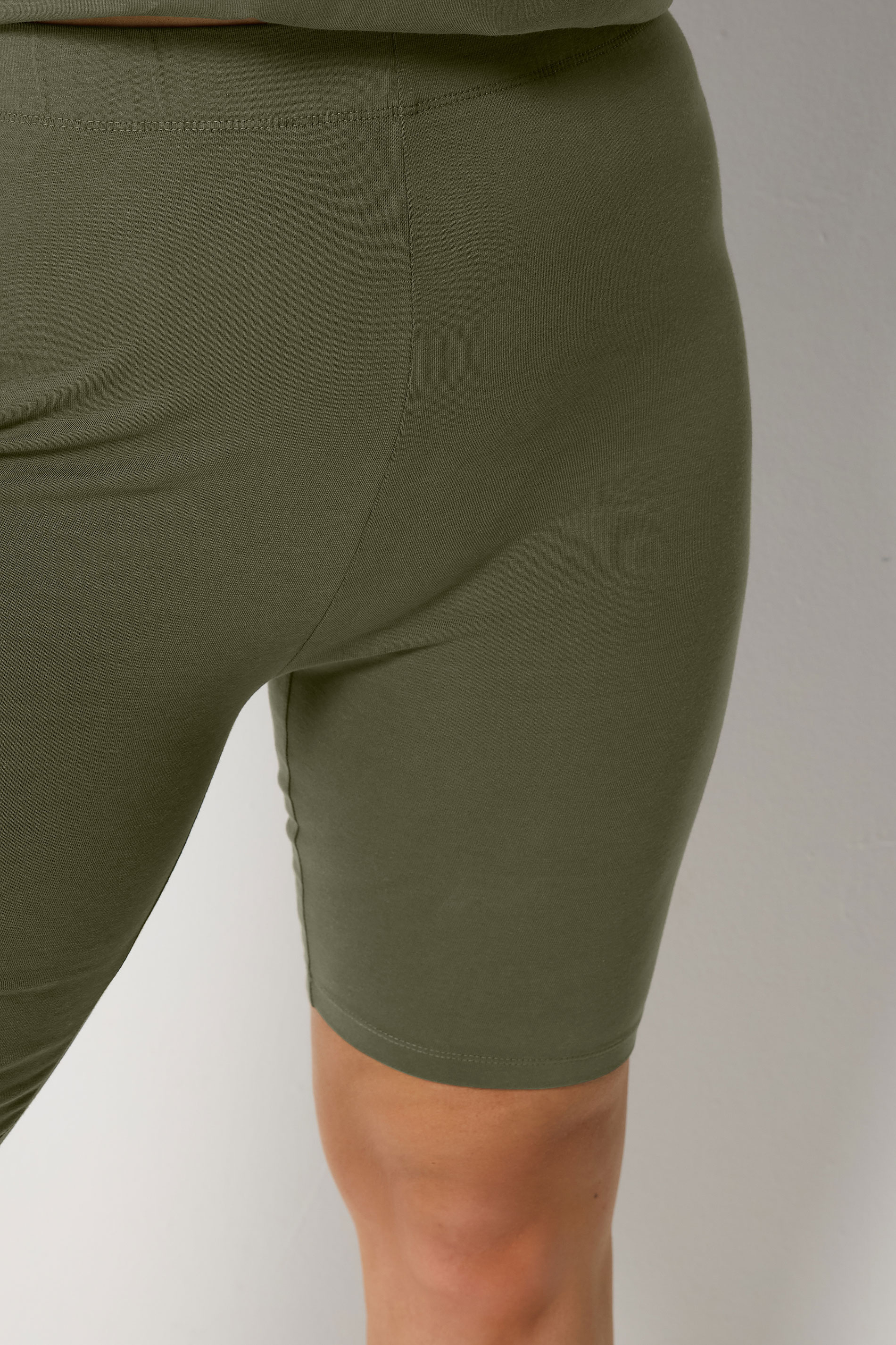 YOURS Plus Size Khaki Green Shorts | Yours Clothing 4