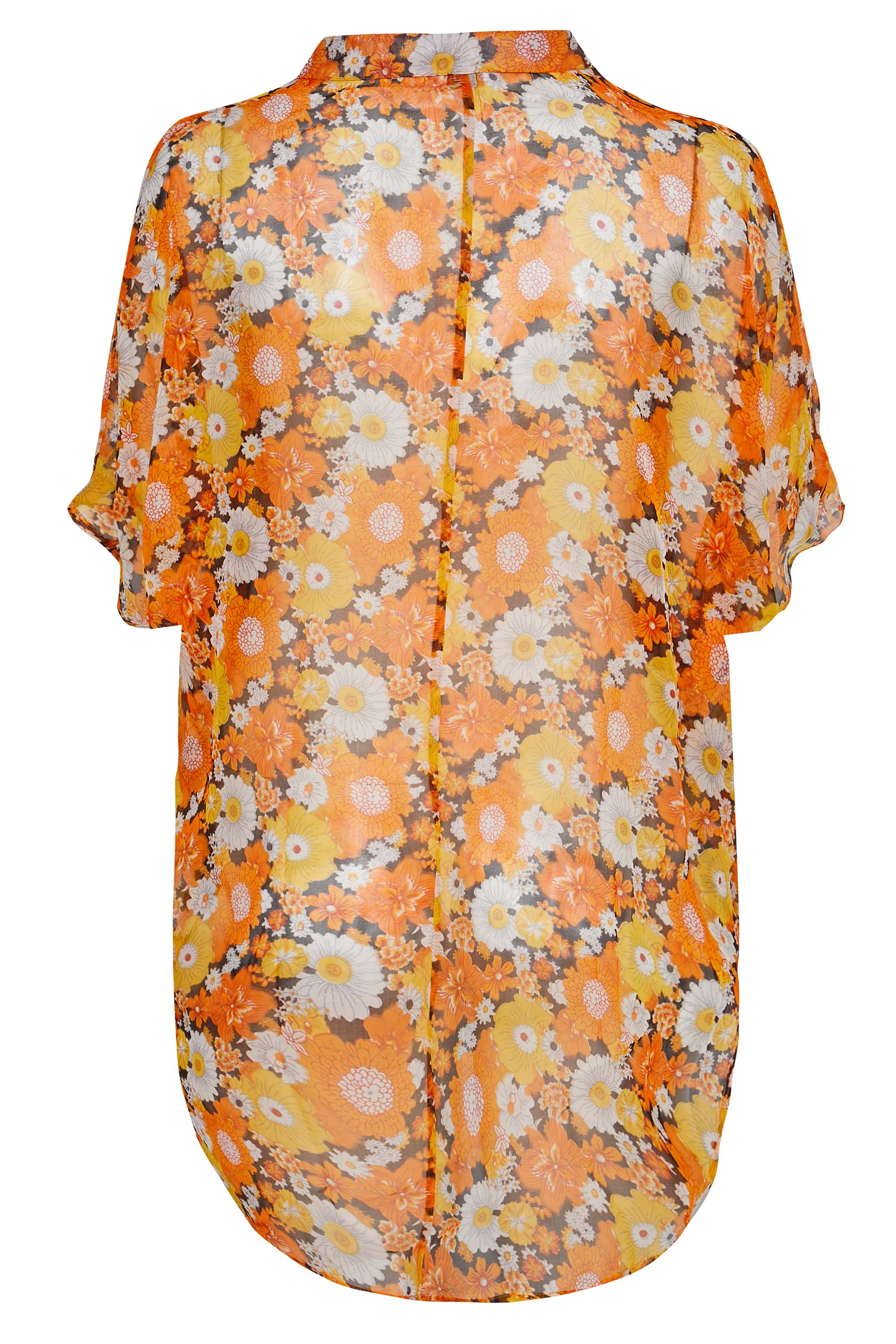 Grande taille  Blouses & Chemisiers Grande taille  Blouses | Curve Orange Floral Batwing Blouse - IE94342
