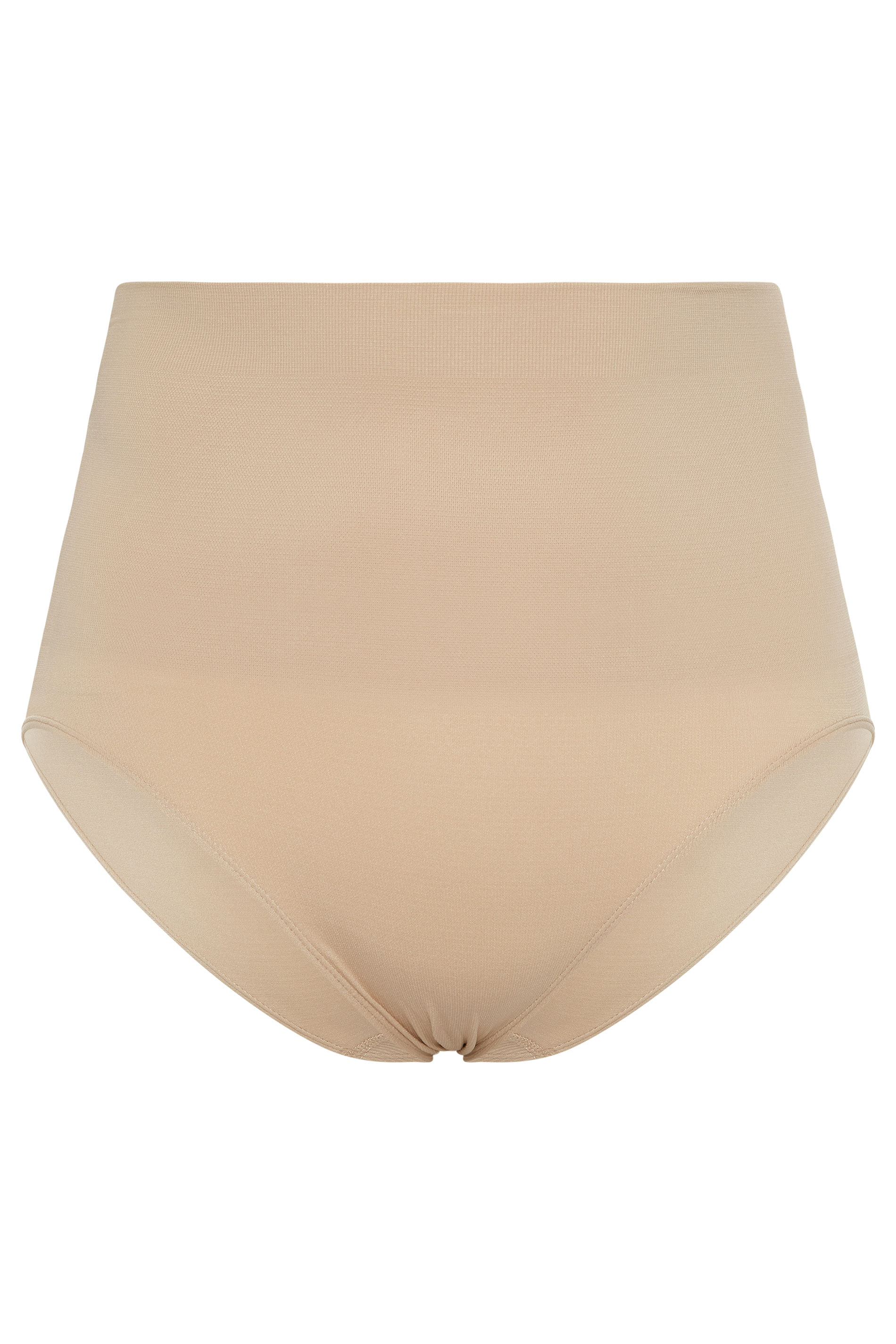 Plus Size Nude Seamless Control High Waisted Full Briefs | Yours Clothing