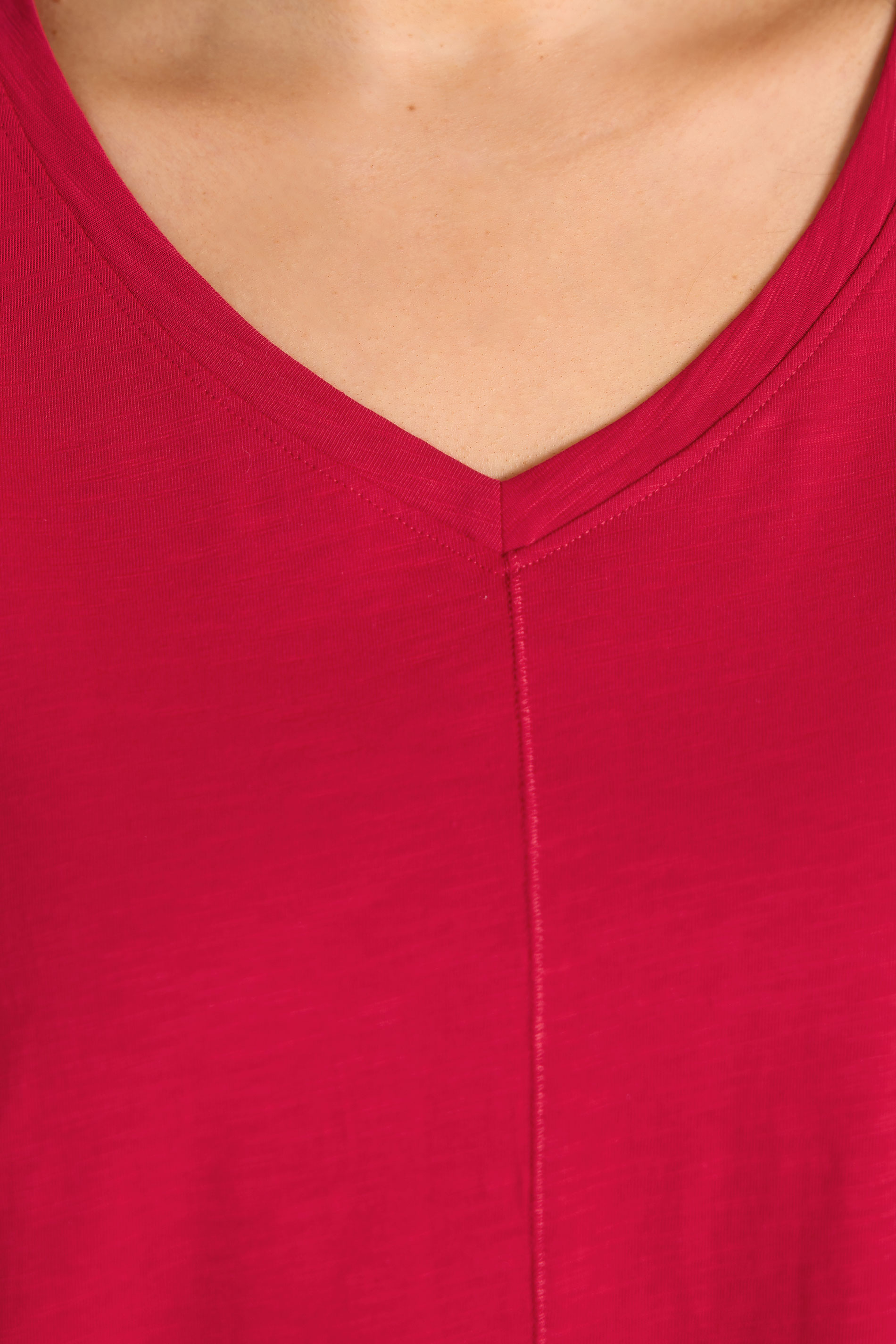 EVANS Plus Size Red Premium Cotton T-Shirt | Evans 4