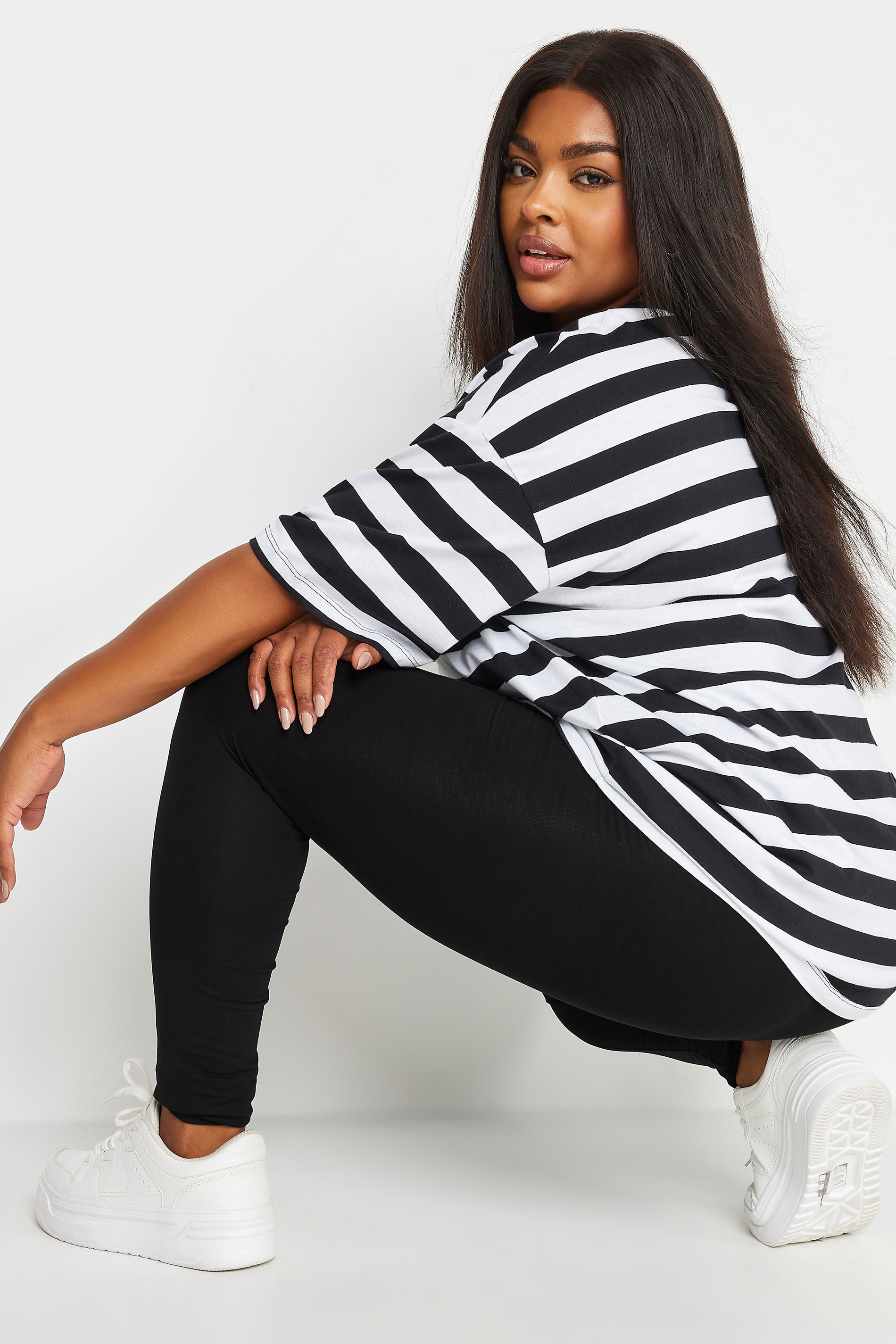 SUSTAINABLE Black Organic Cotton Leggings | Yours Clothing 4