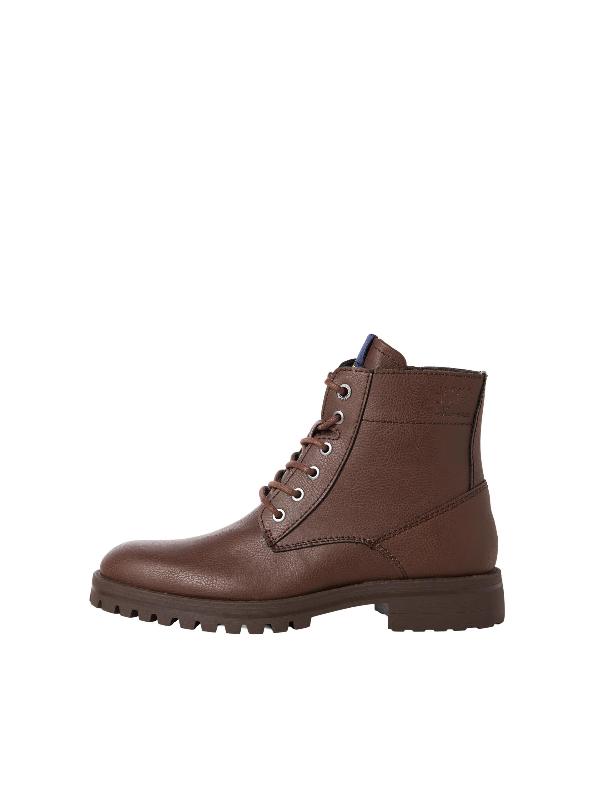JACK & JONES Big & Tall Brown Faux Leather Boots | BadRhino  2