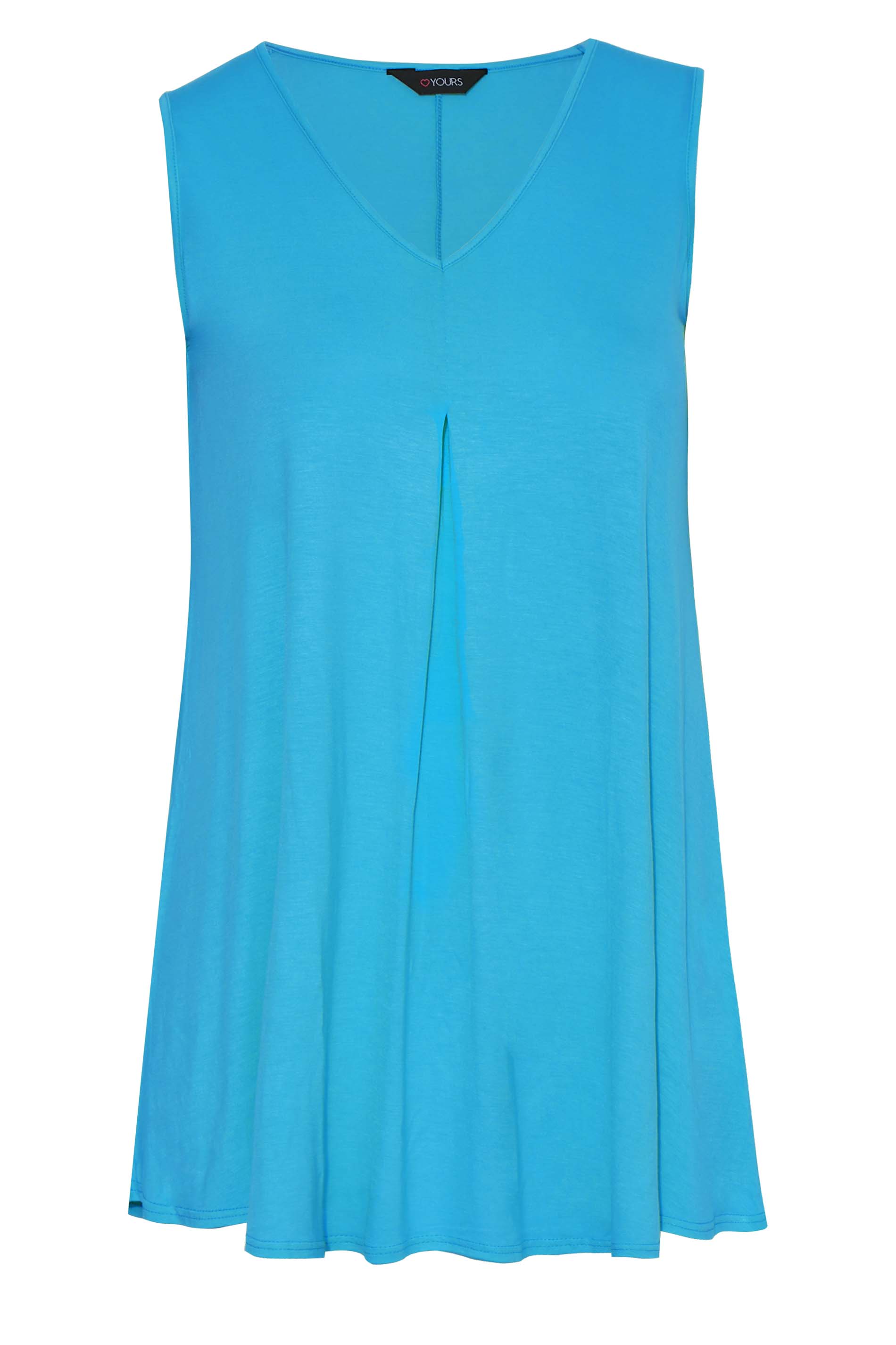Grande taille  Tops Grande taille  Tops Casual | Curve Turquoise Blue Swing Vest Top - EK95463