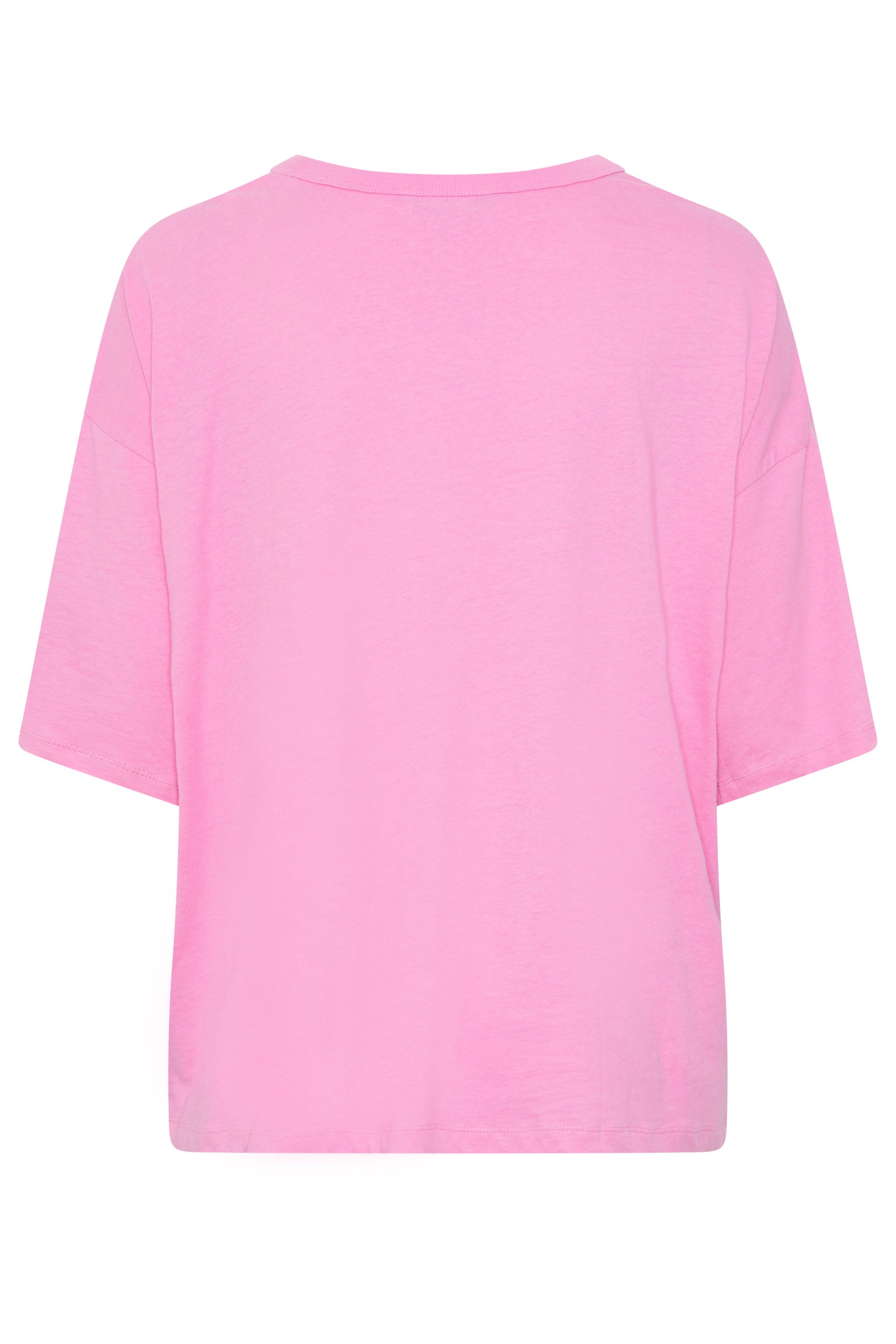 YOURS Plus Size Pink Oversized Boxy T-Shirt | Yours Clothing 7