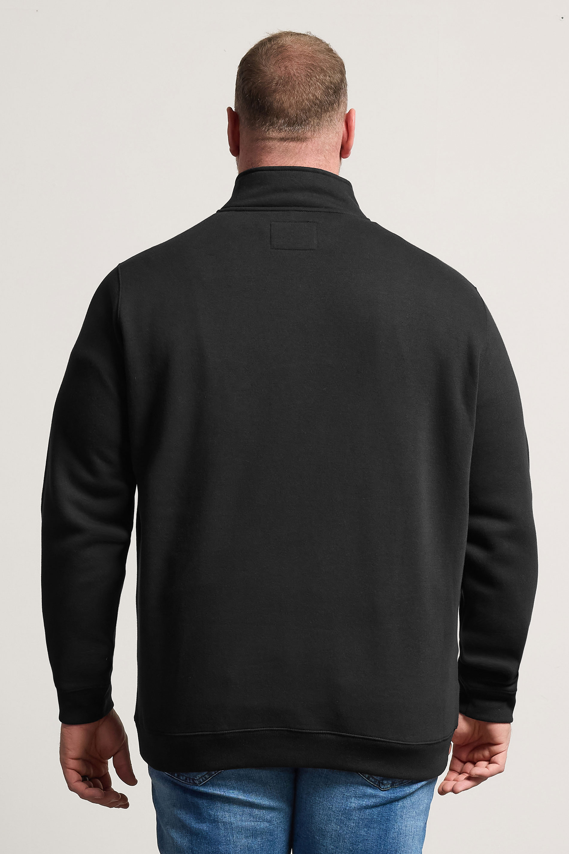 BadRhino Big & Tall Black Quarter Zip Sweatshirt | BadRhino 4