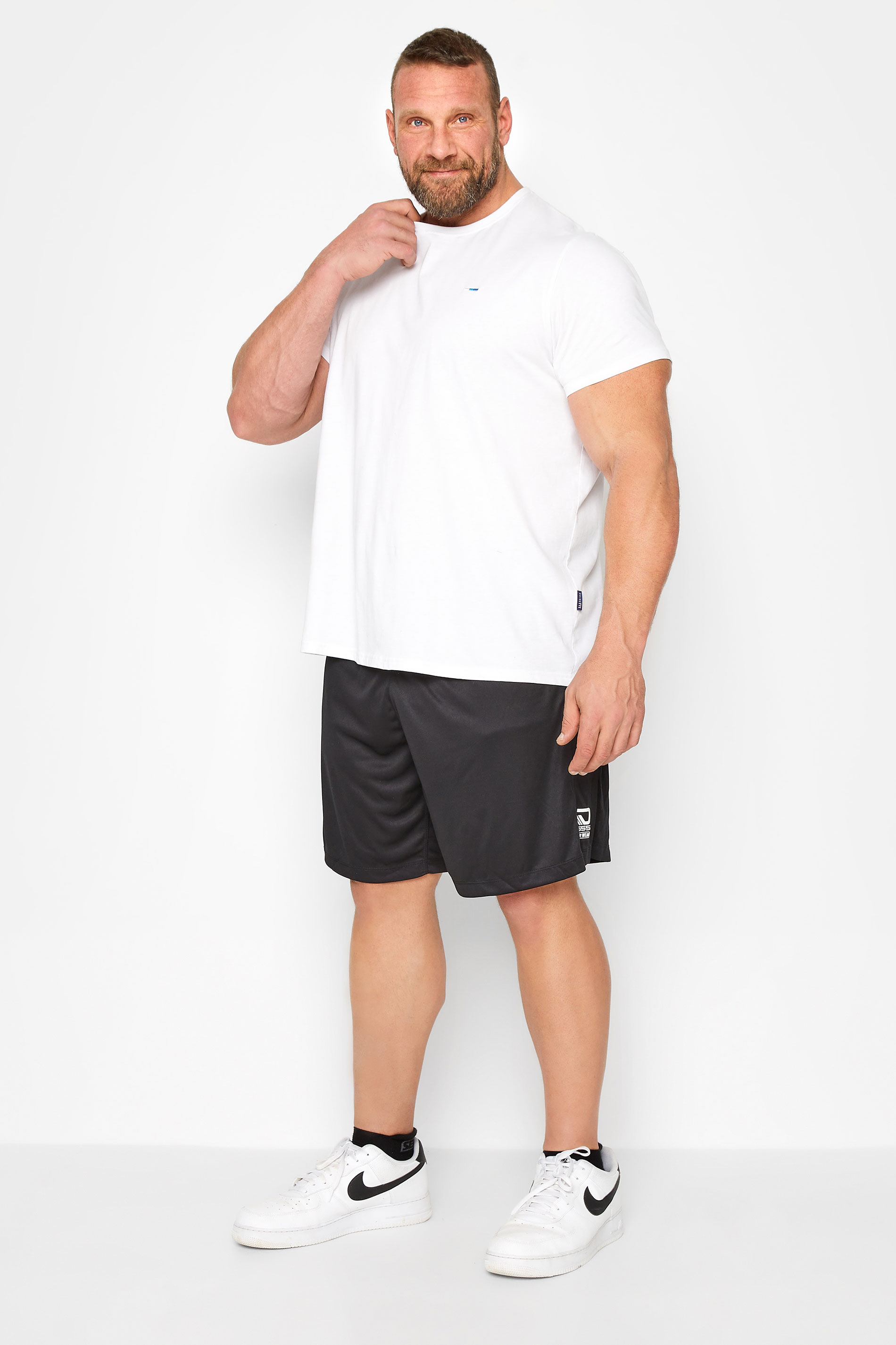 D555 Big & Tall Black Dry Wear Active Shorts | BadRhino 2