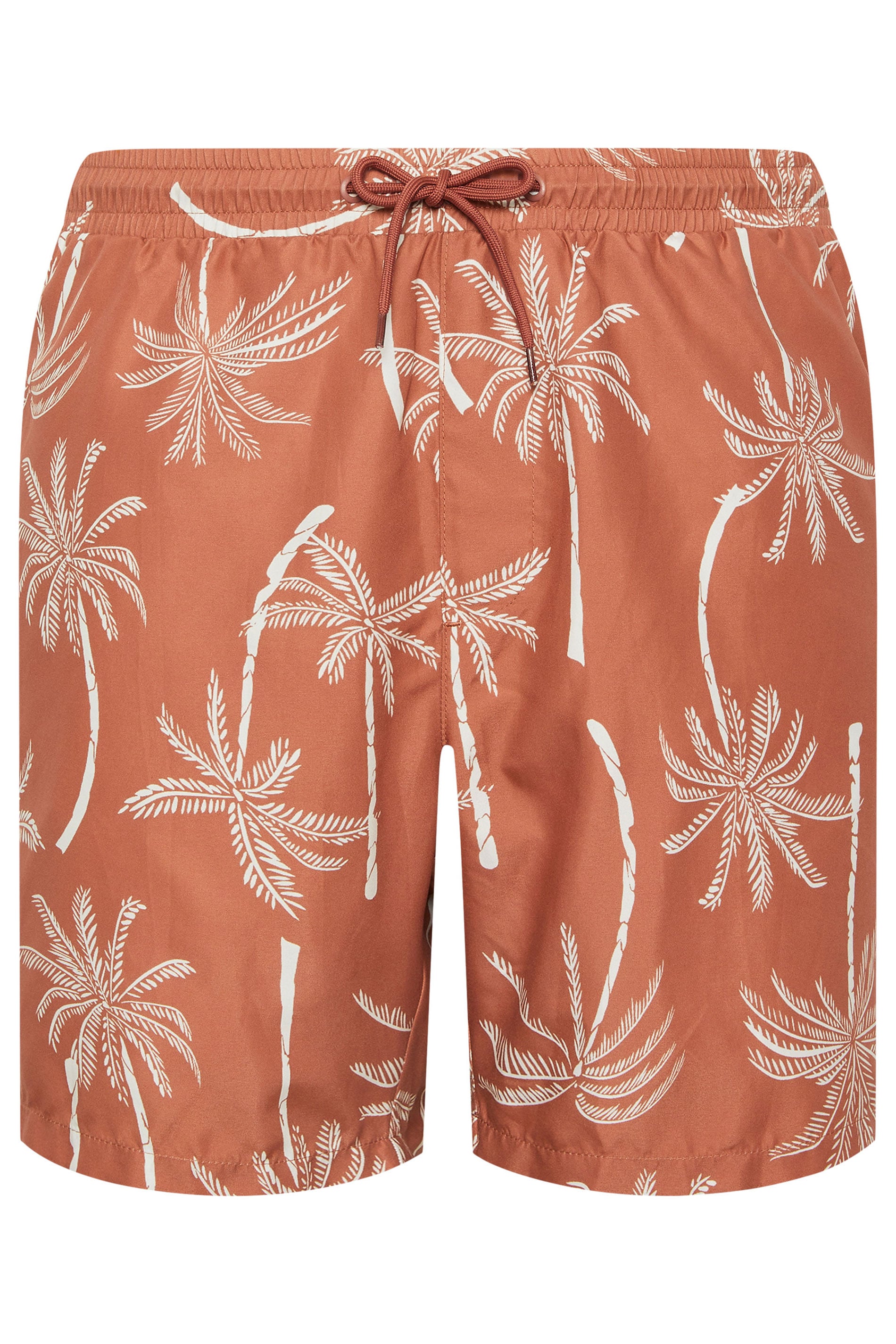 BadRhino Big & Tall Clay Orange Palm Tree Swim Shorts | BadRhino 8