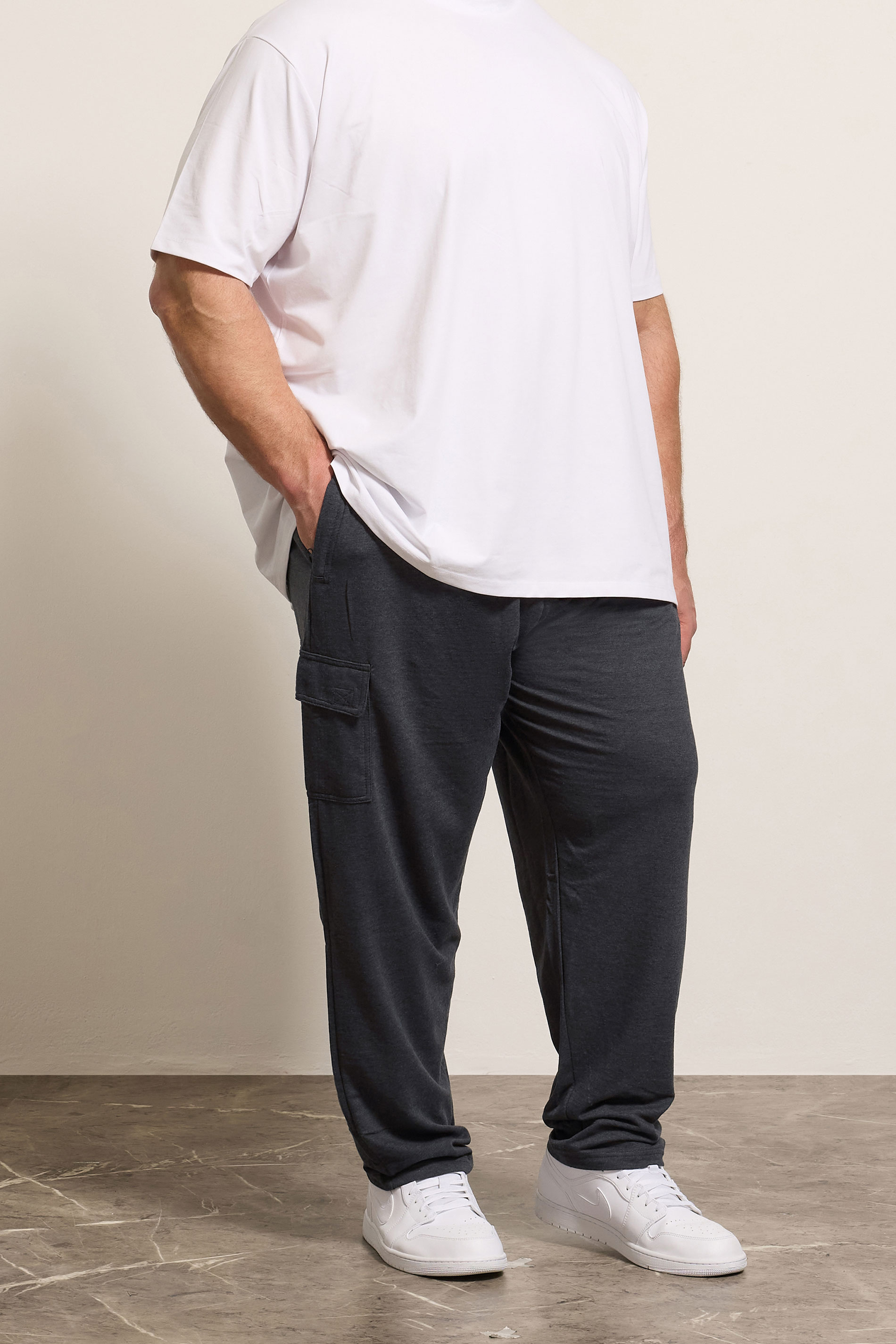KAM Charcoal Grey Cargo Joggers | BadRhino 3