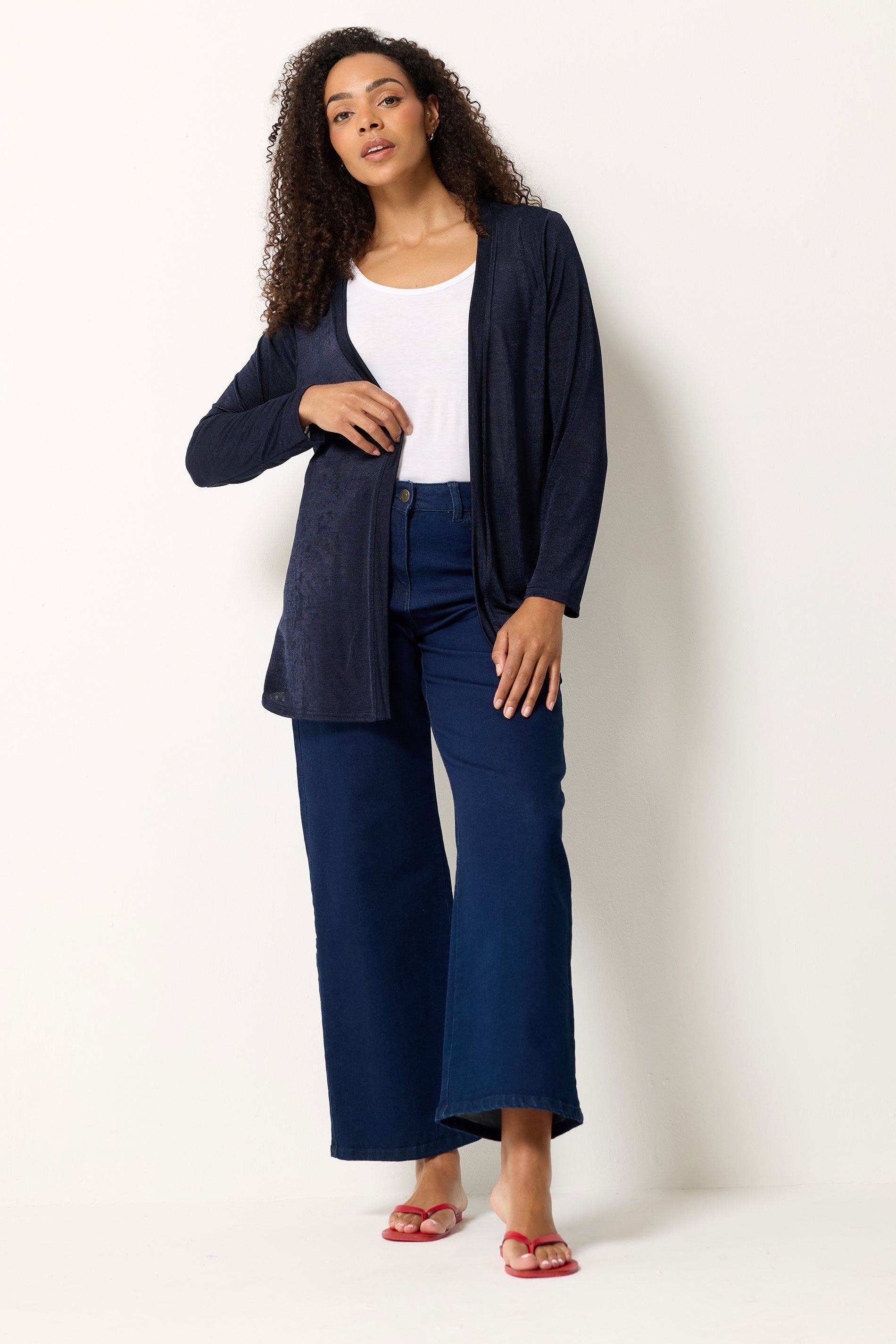 M&Co Navy Blue Open Front Cardigan | M&Co 1