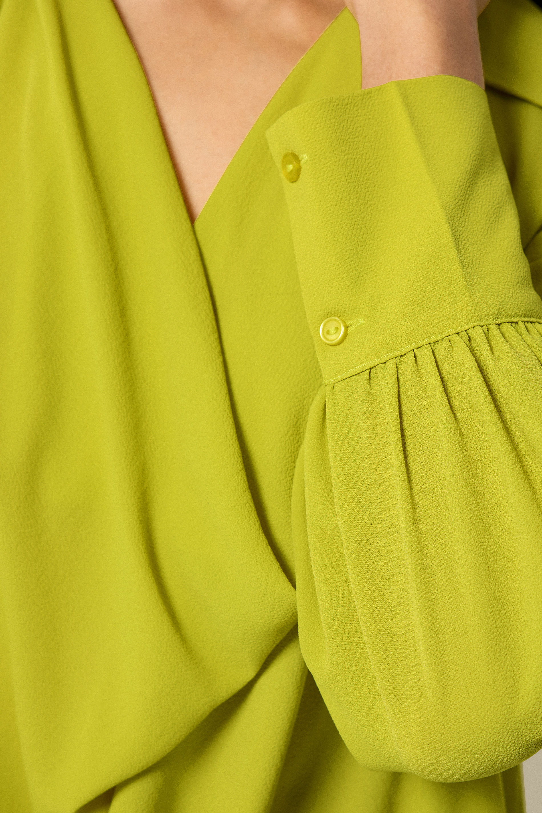 M&Co Green Drape Front Blouse | M&Co 4