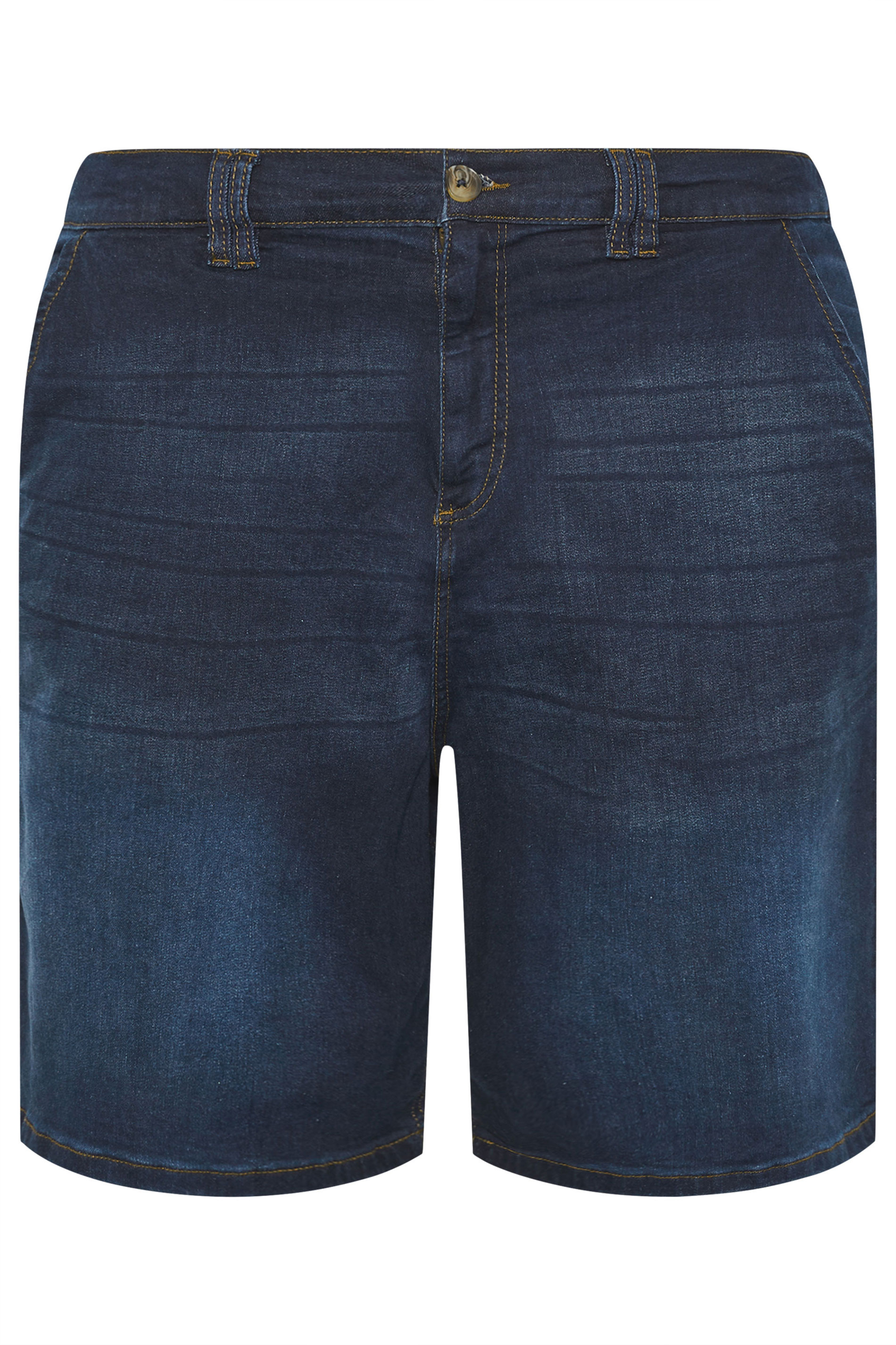 KAM Big & Tall Dark Blue Elasticated Stretch Shorts | BadRhino 3