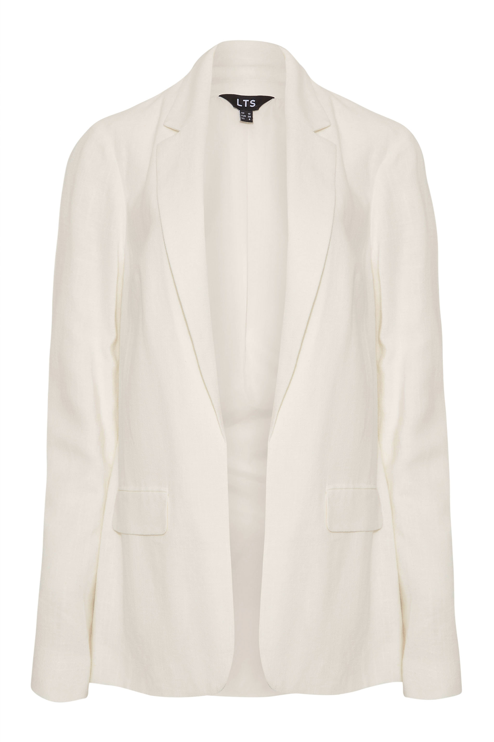 LTS Tall Women's White Linen Blend Blazer | Long Tall Sally