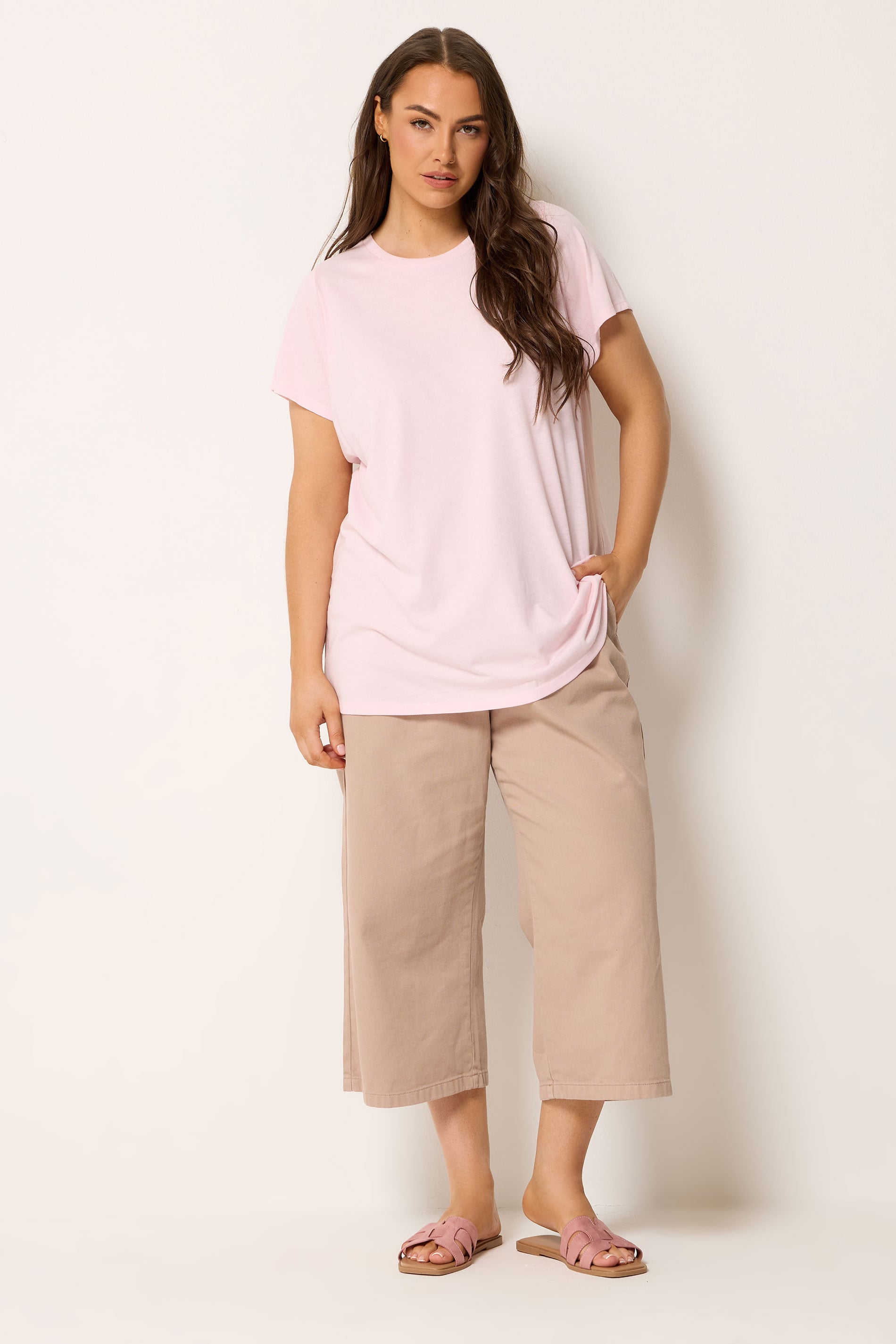 YOURSET 3 PACK Plus Size Mocha Brown & Pink Core T-Shirts | Yours Clothing 4