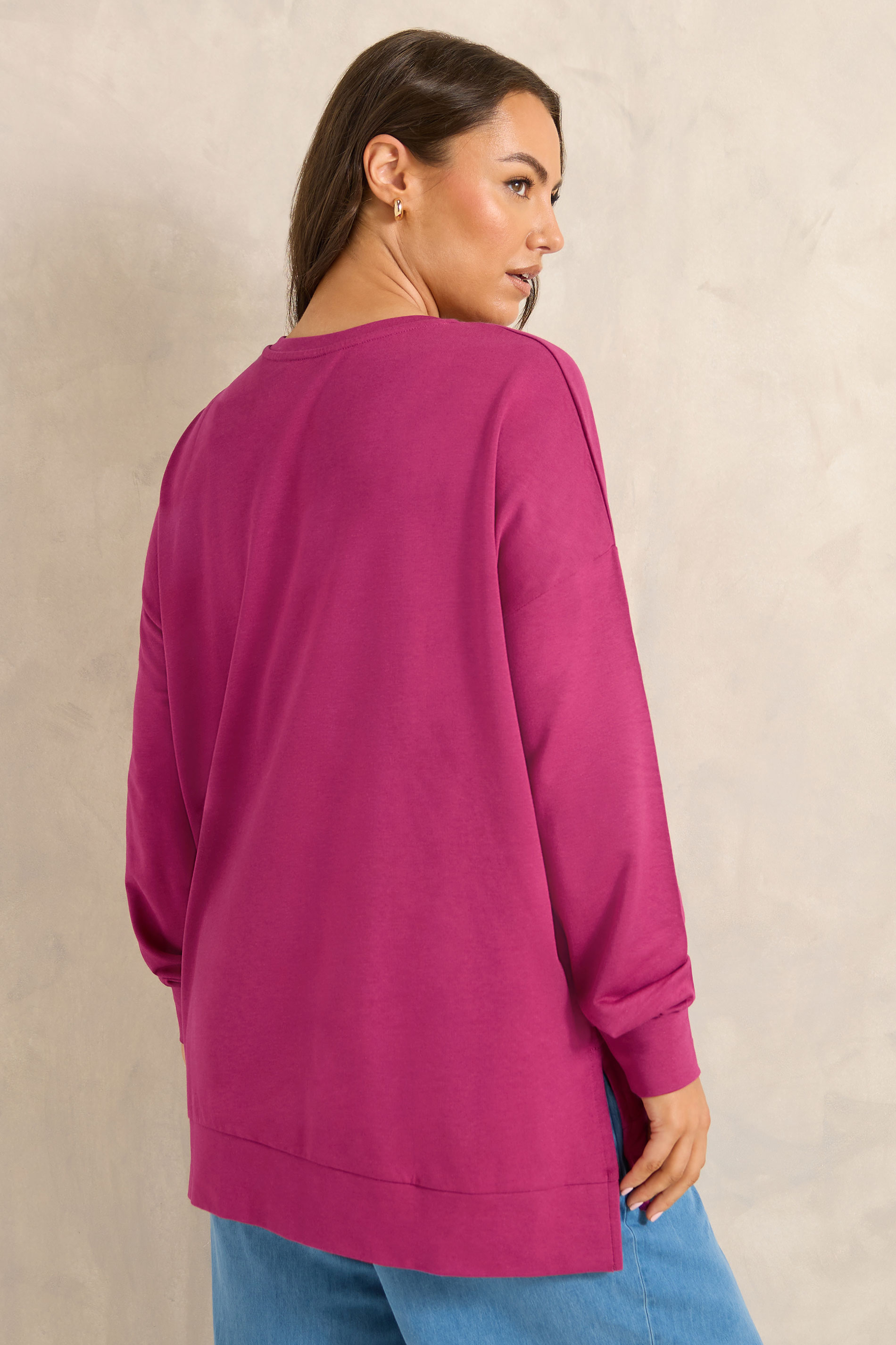 EVANS Plus Size Pink Luxe Sweatshirt | Evans 2