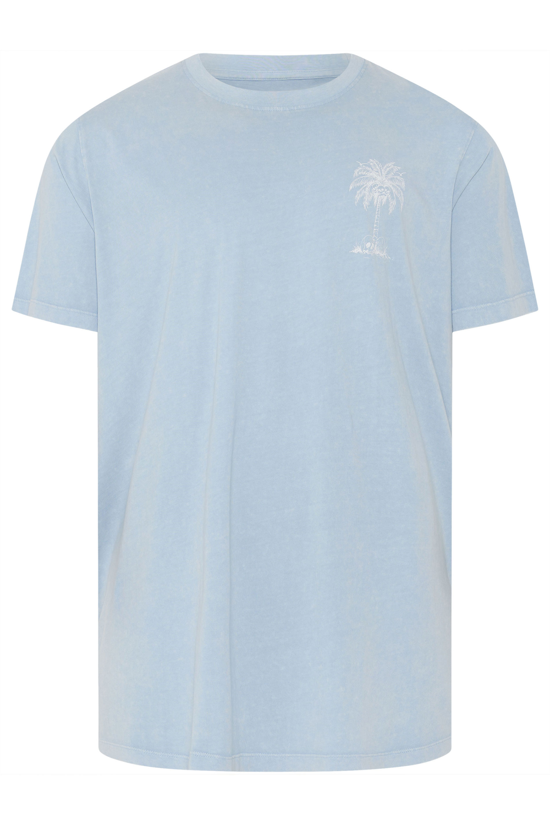 BadRhino Big & Tall Light Blue Acid Wash Graphic T-Shirt | BadRhino 6