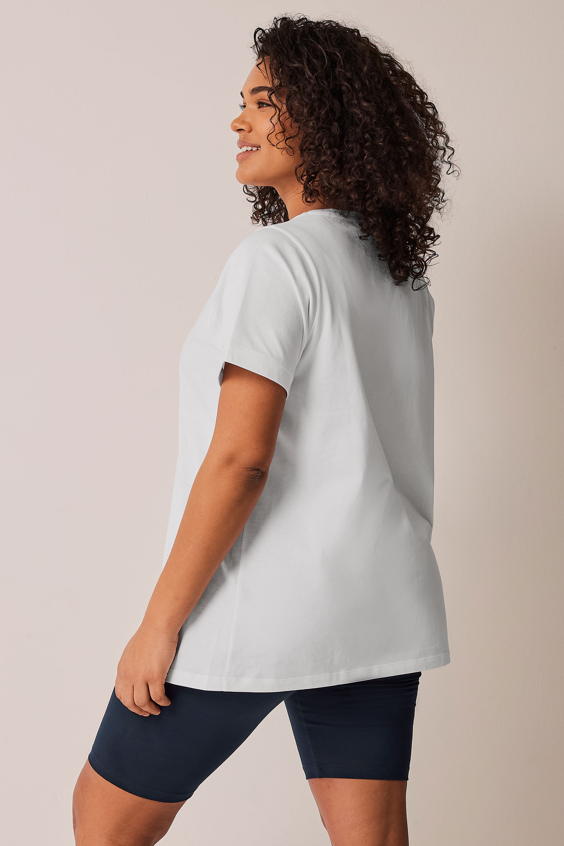 EVANS Plus Size White Essential T-Shirt | Evans 3