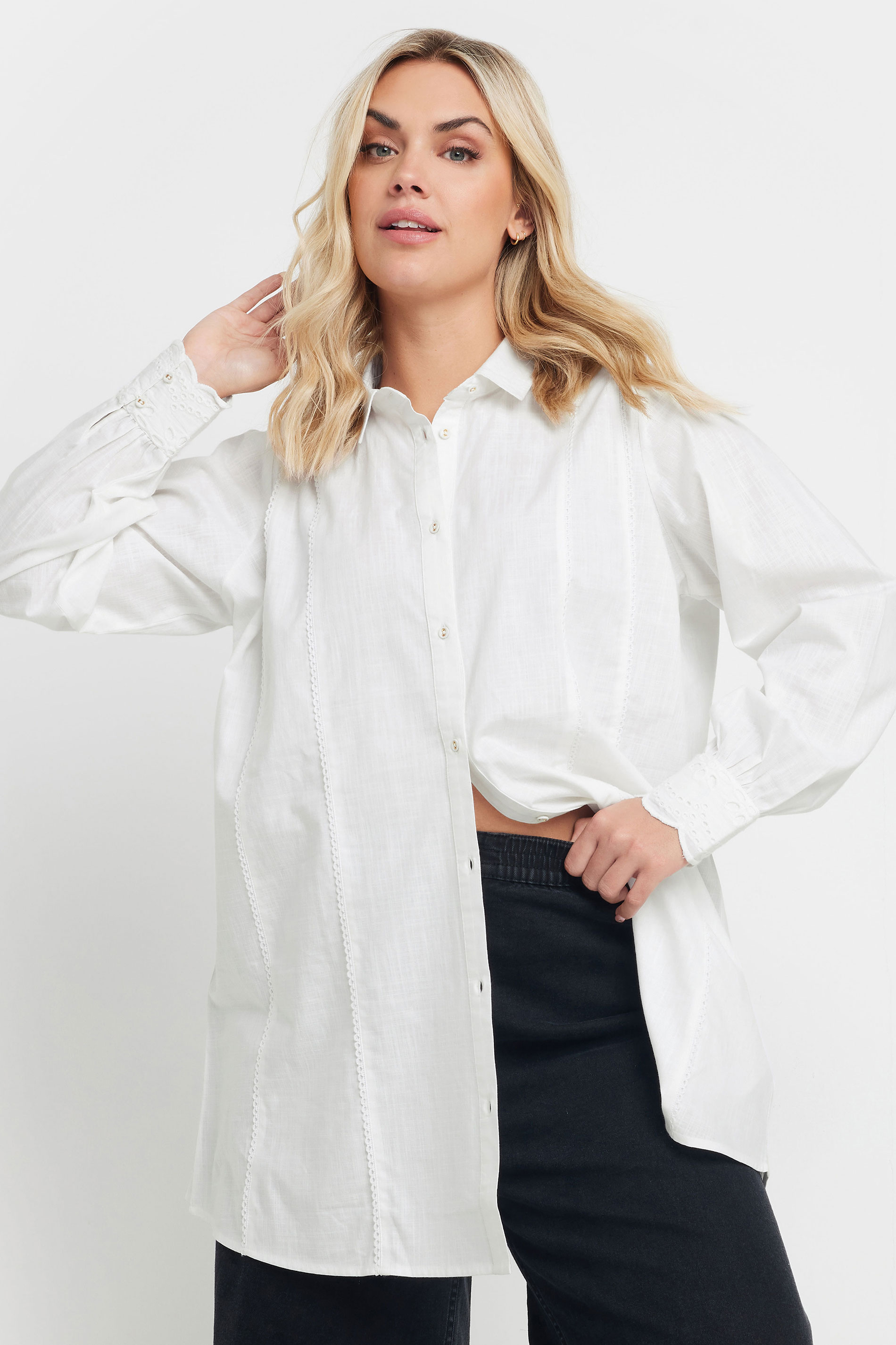 Women Brown Yarn dyed Back Cris Cross Detail Oversized Shirt
