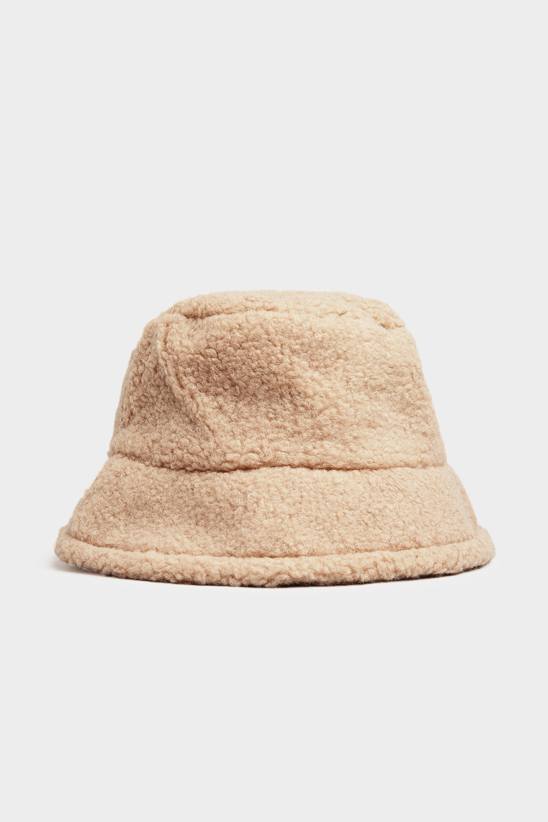 Stone Teddy Fur Bucket Hat | Yours Clothing