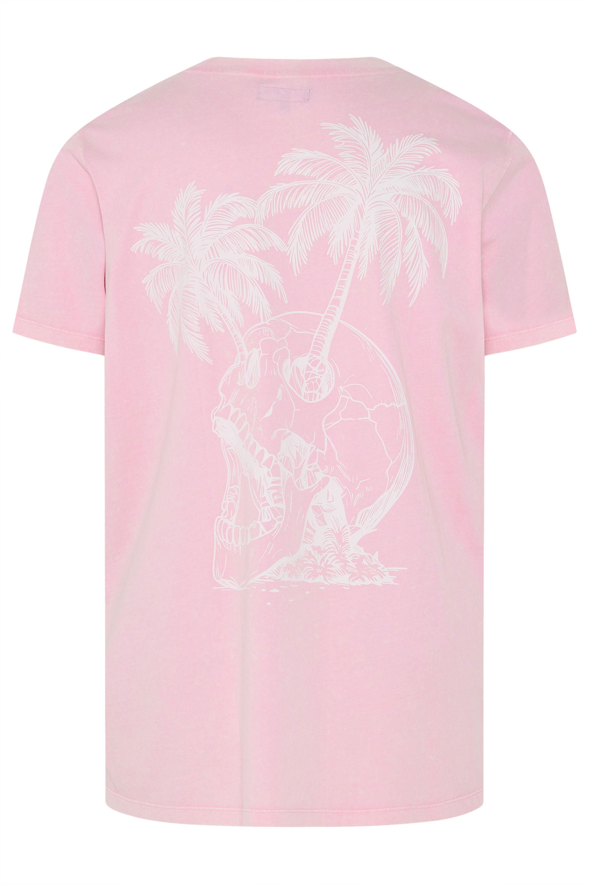 BadRhino Big & Tall Light Pink Acid Wash Graphic T-Shirt | BadRhino 8
