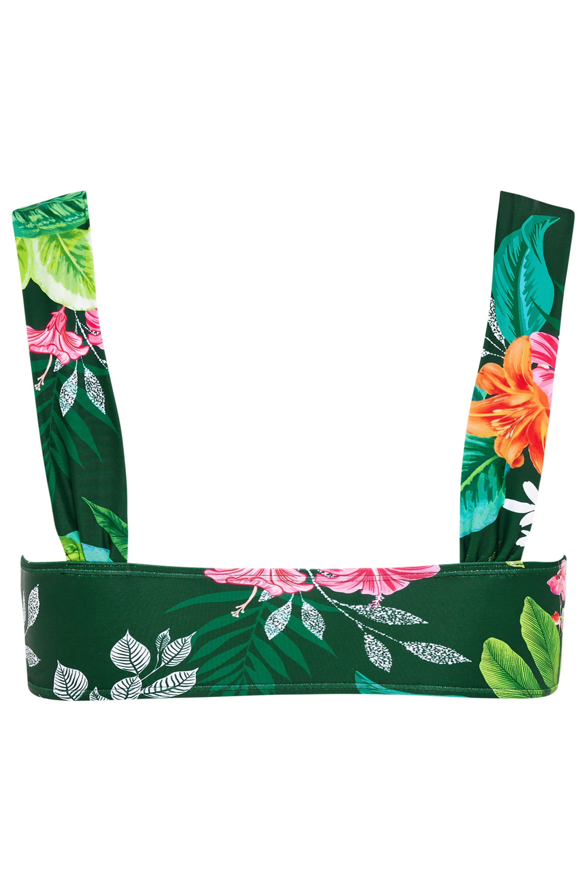 M&Co Green Tropical Print Bikini Top | M&Co 6