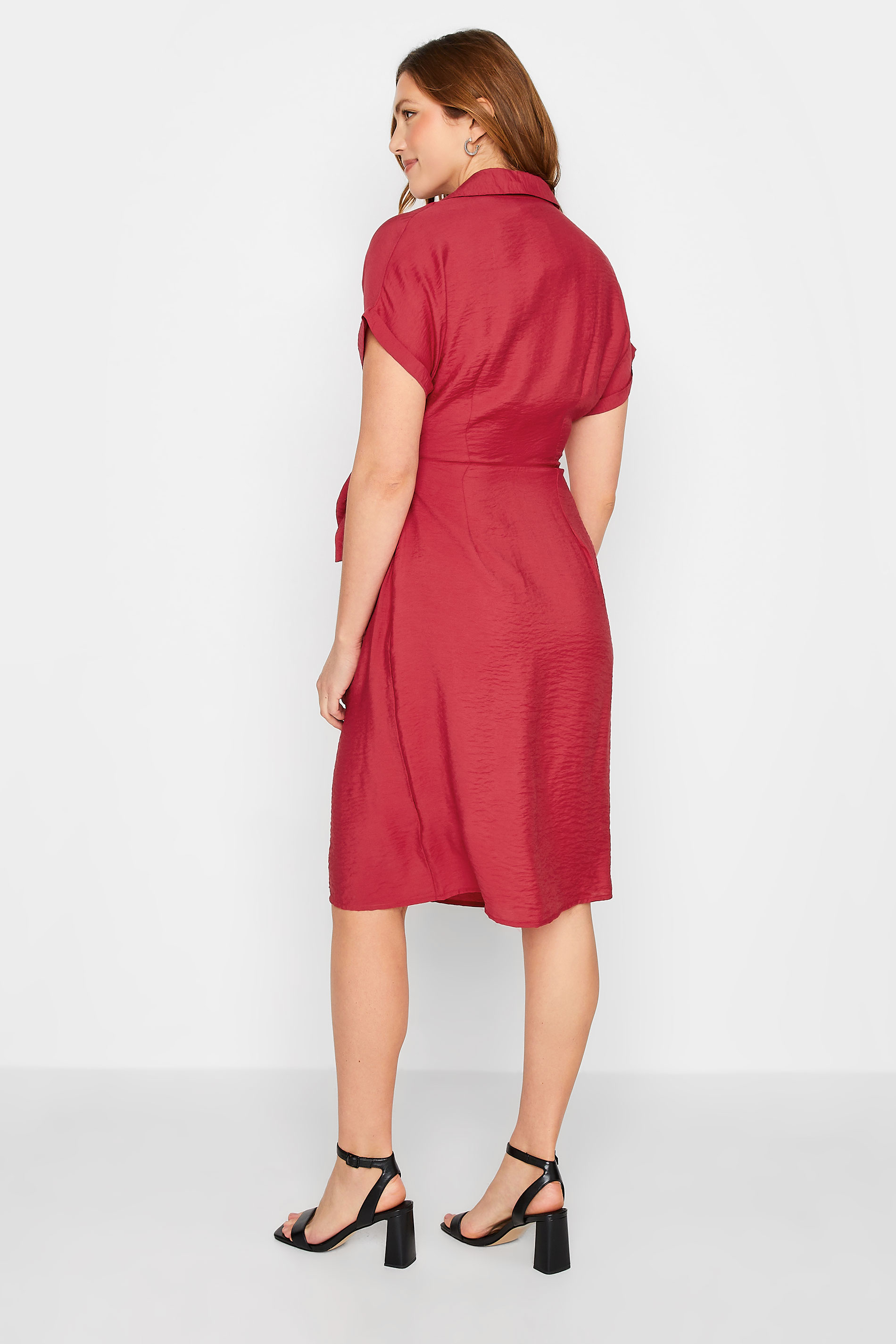 LTS Tall Women's Red Wrap Front Dress | Long Tall Sally 3