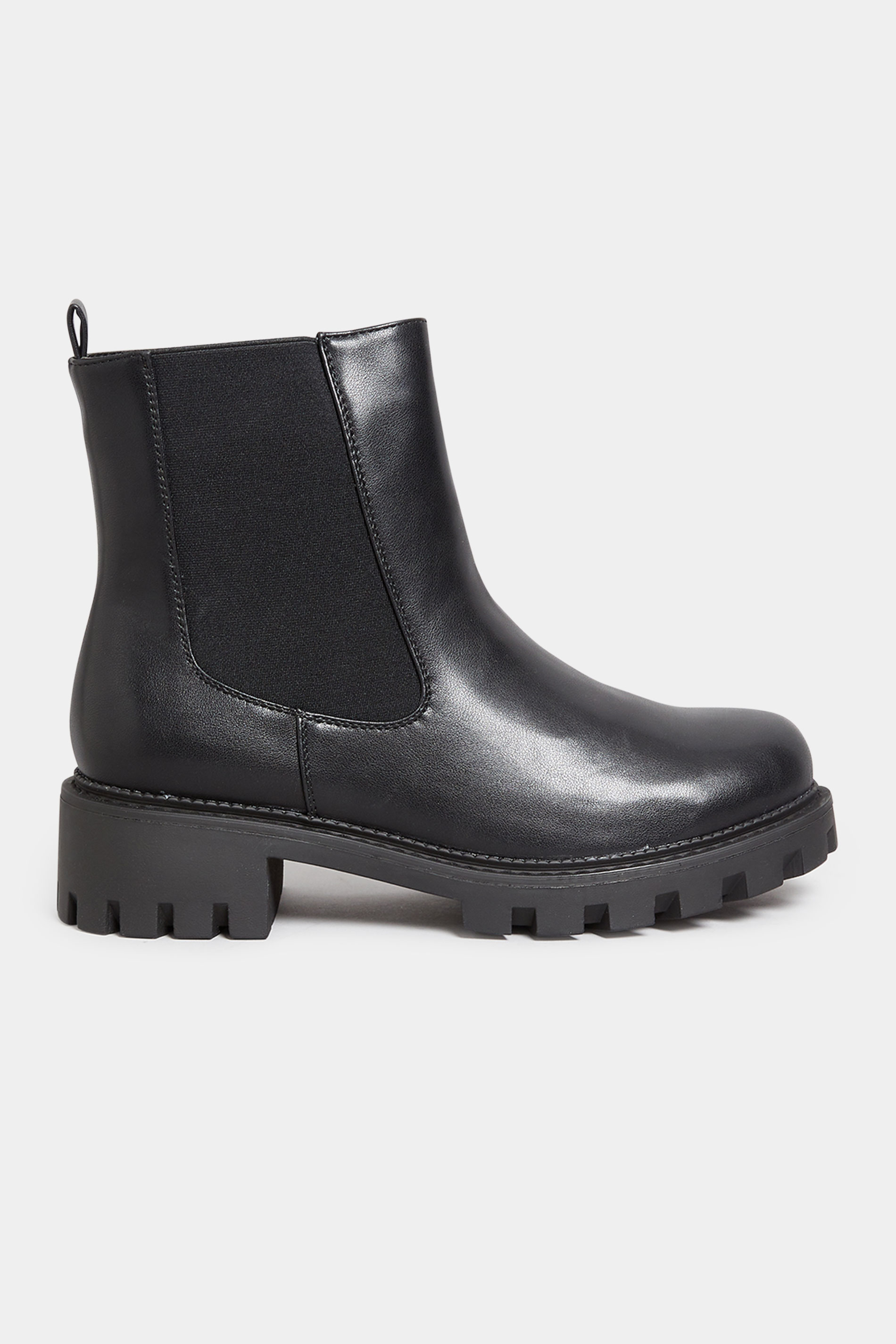 Black Chunky Chelsea Boots In Wide E Fit & Extra Wide EEE Fit | Yours ...