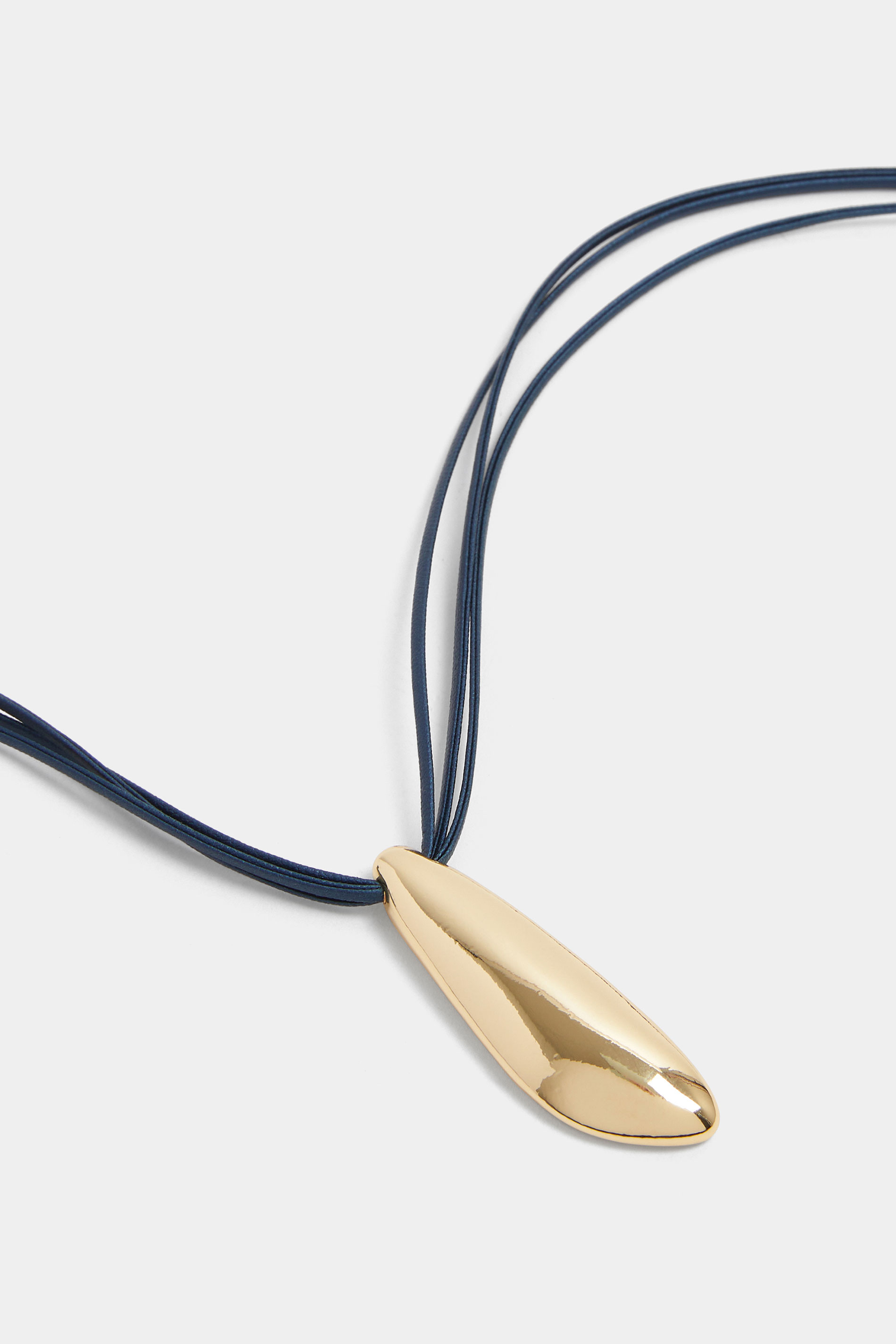 Gold Tone Cord Pendant Necklace | Yours Clothing 2