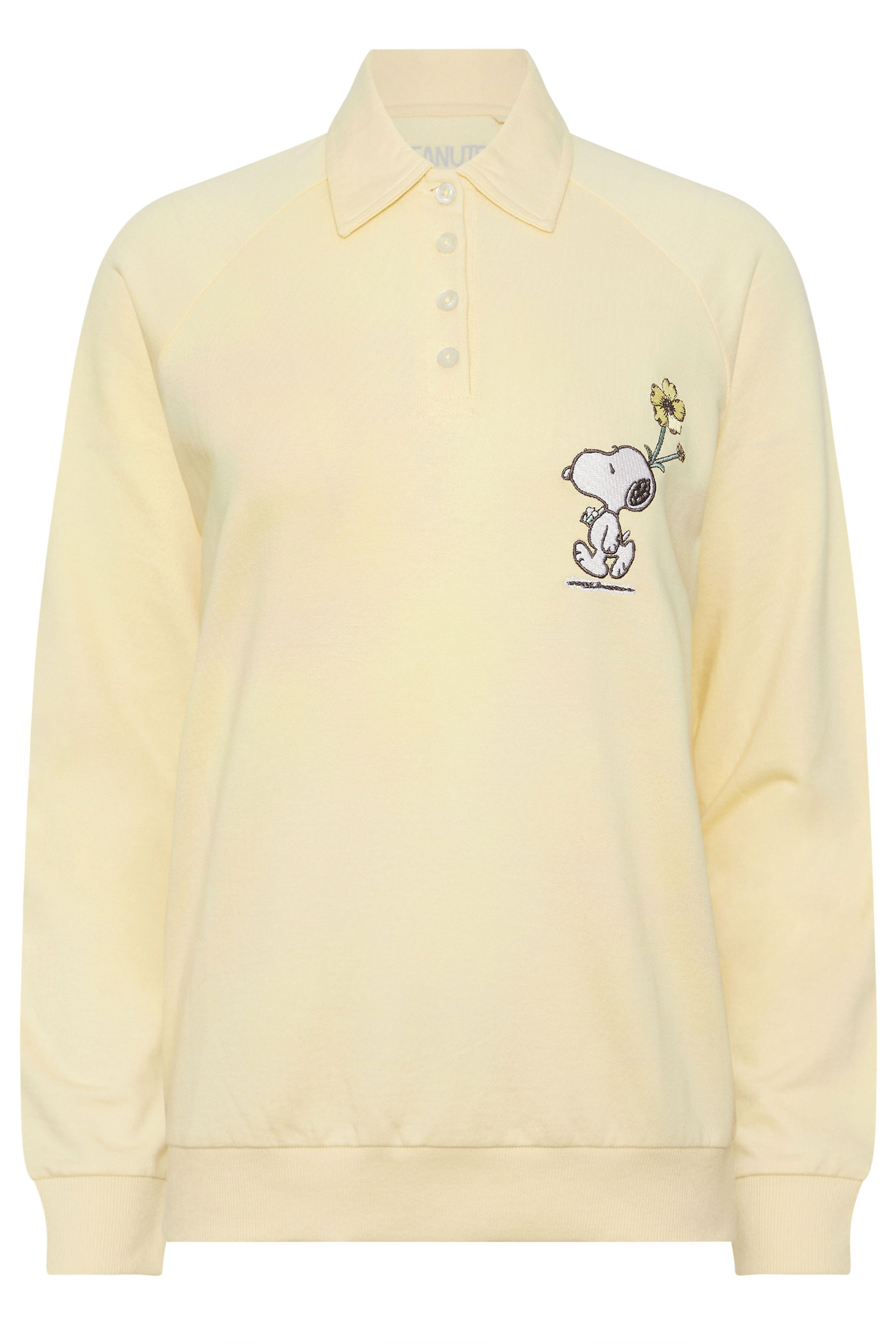 PixieGirl Petite Women's Yellow Cotton Snoopy Embroidered Sweatshirt | PixieGirl 5