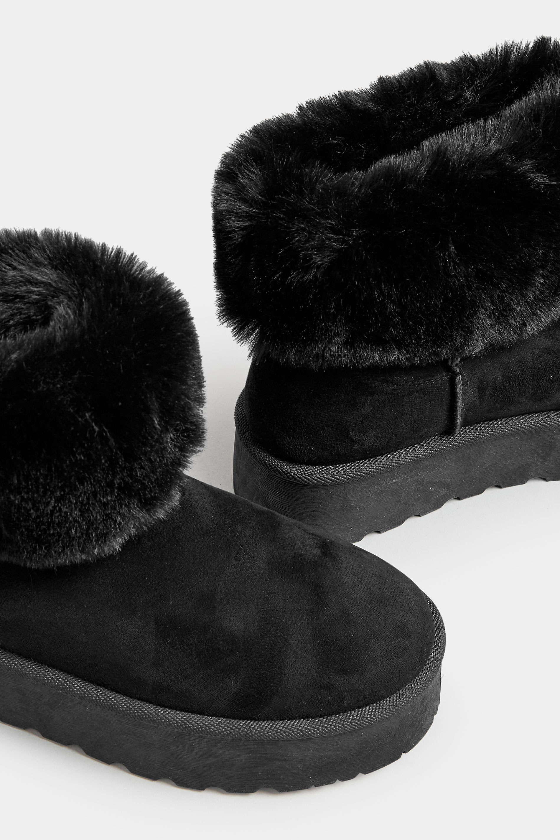 thumbnail image 2 of Women's Platform Fur Boots - Suede Faux Fur Ankle Boots With Anti-Slip Sole 2 of 14