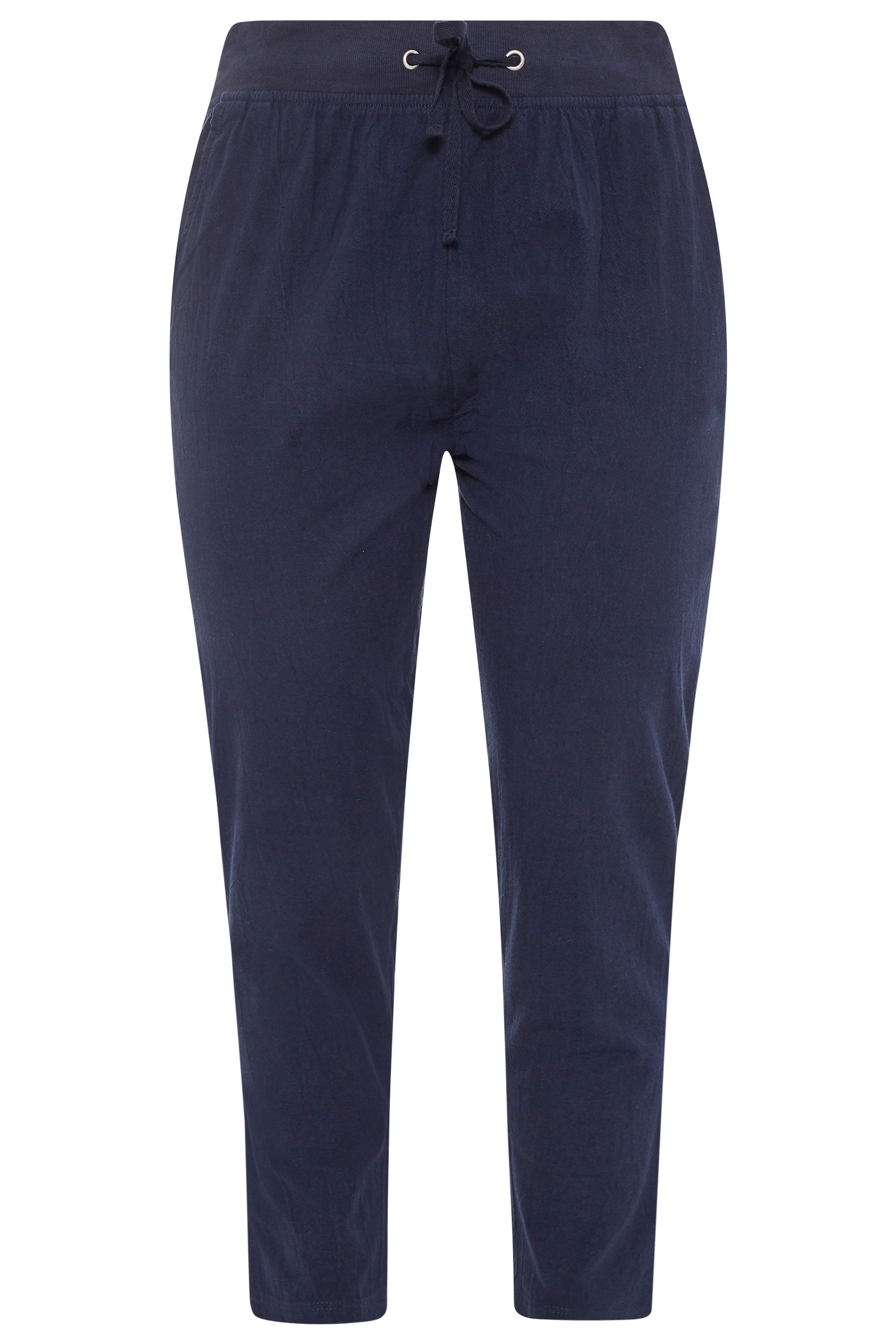 Grande taille  Pantalons Grande taille  Joggings | Jogging Bleu Marine en Coton - QX24977