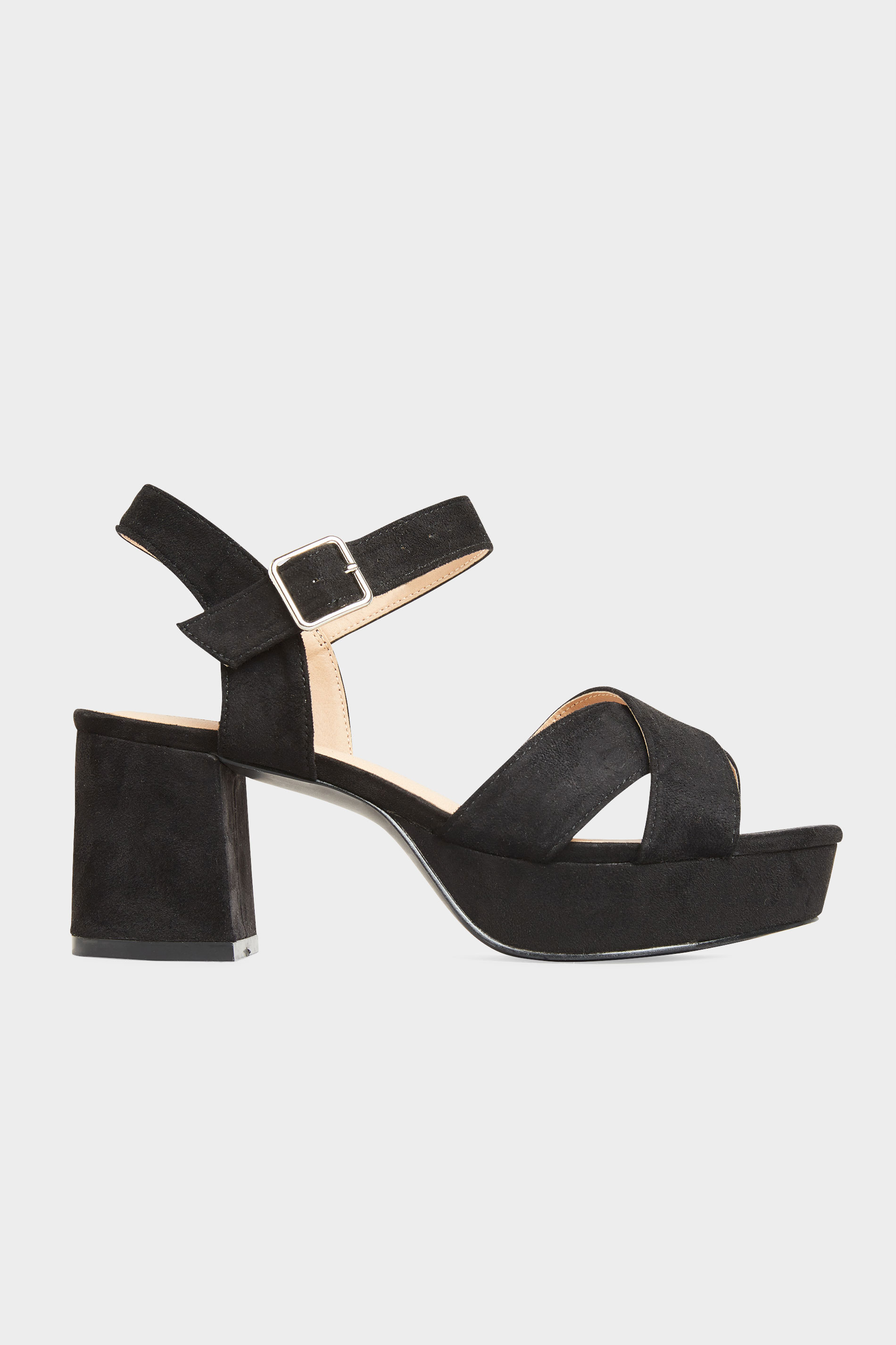 LIMITED COLLECTION Black Platform Sandal In Extra Wide Fit | Yours Clothing