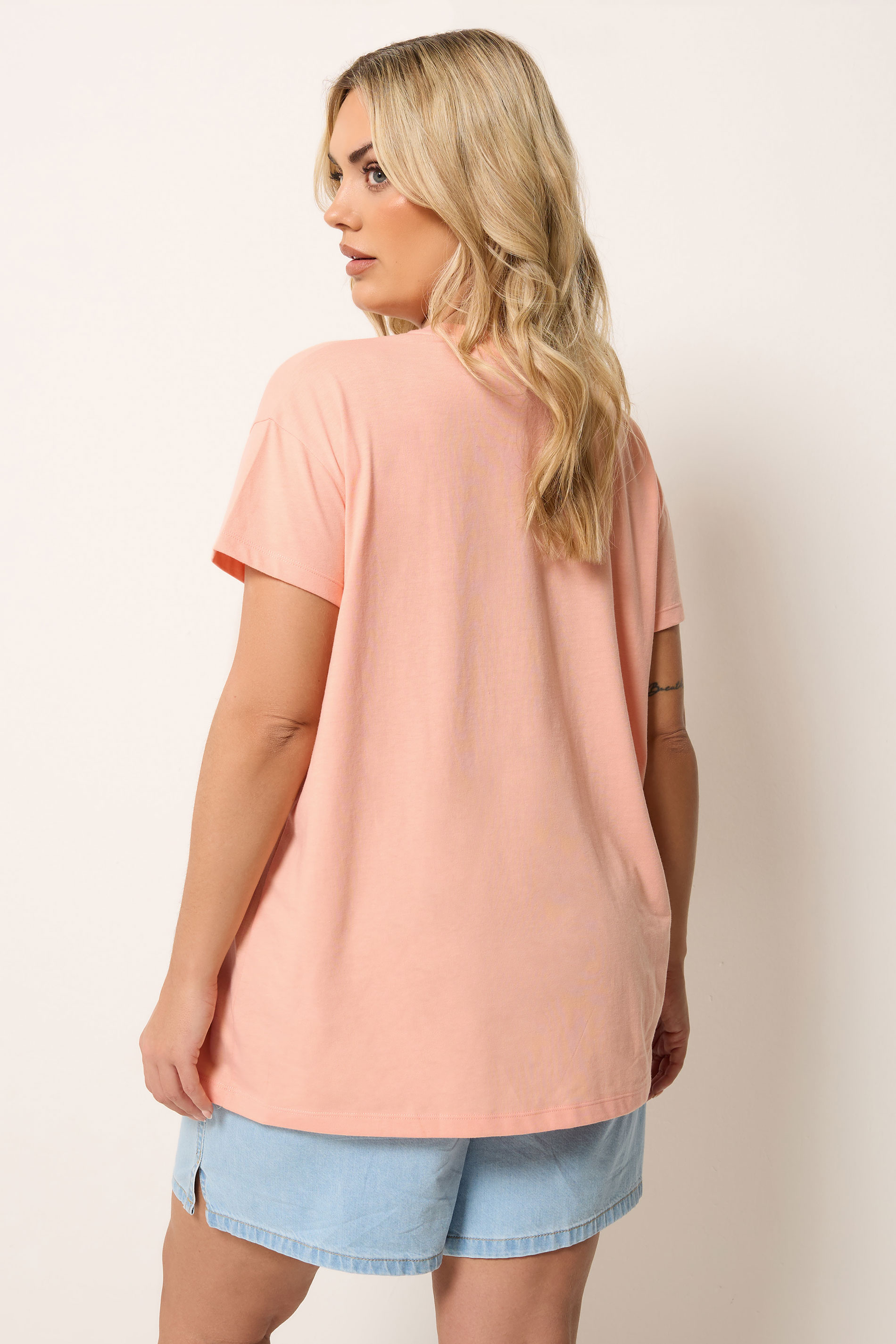 YOURS Plus Size Orange Flower Graphic T-Shirt | Yours Clothing 2