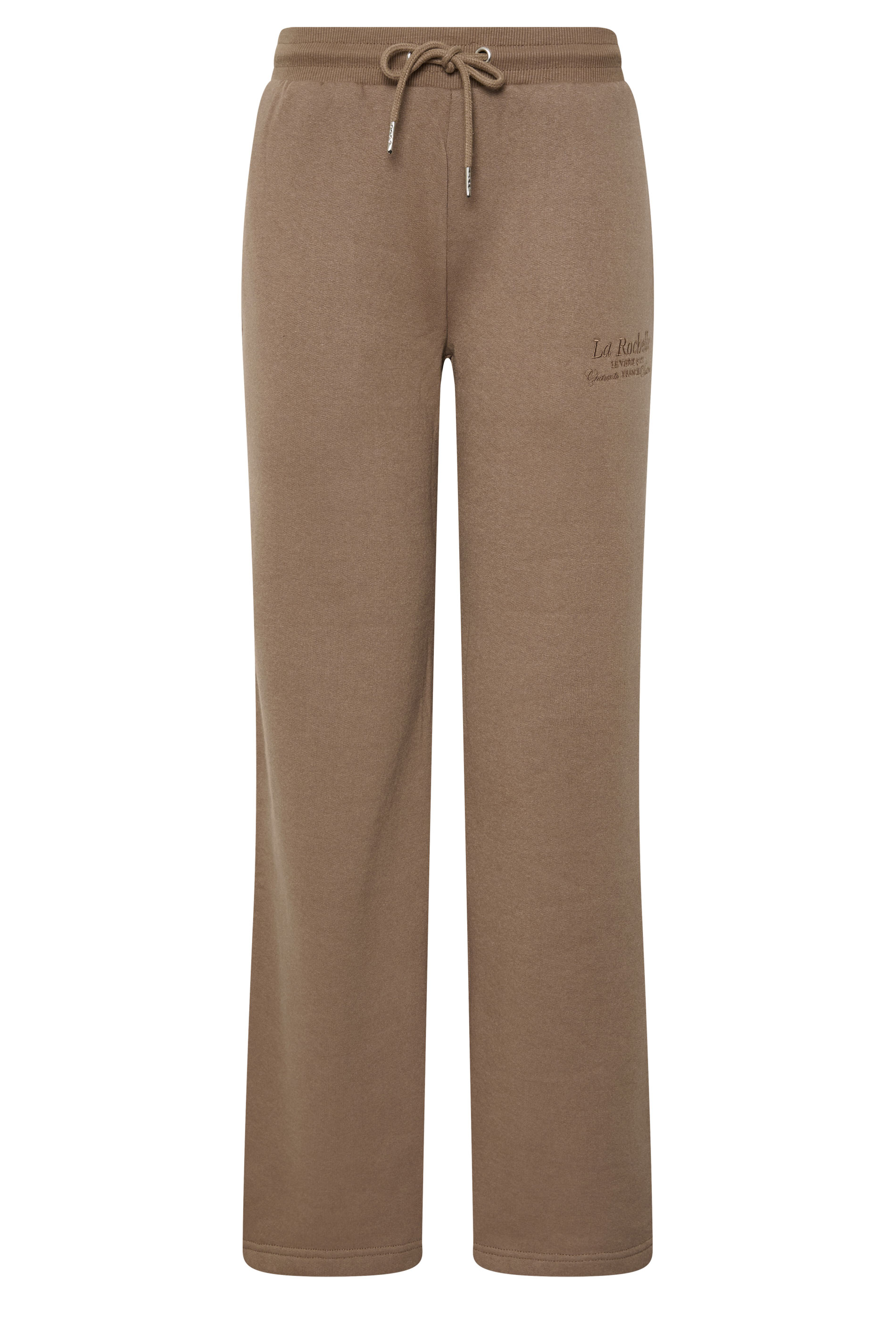 LTS Tall Women's Mocha Brown Embroidered Wide Leg Joggers | Long Tally Sally 5