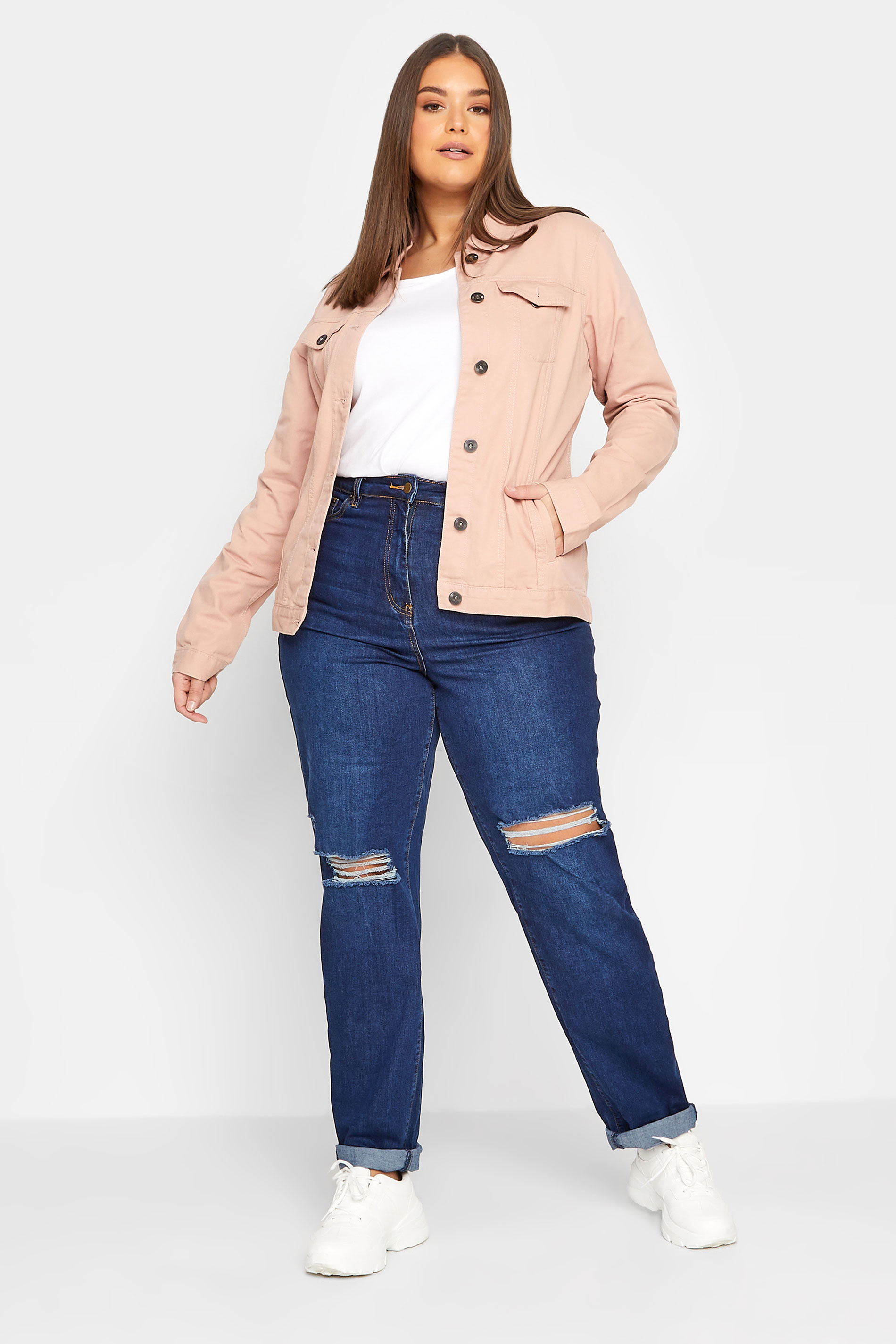 LTS Tall Women's Pink Twill Denim Jacket | Long Tall Sally  2