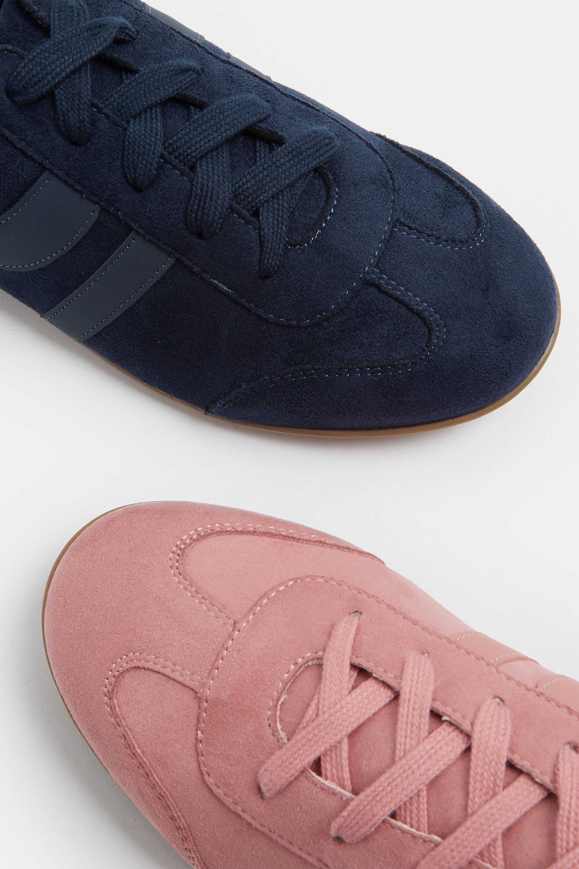 LTS Navy Blue Padded Retro Trainers In Standard Fit | Long Tall Sally 6