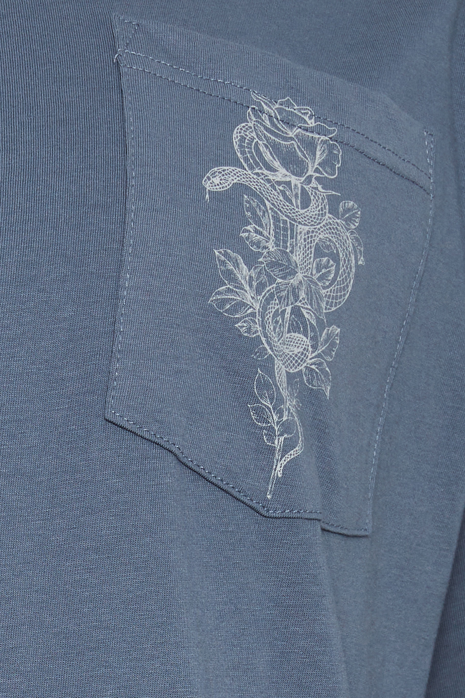 KAM Big & Tall Blue Snake Print T-Shirt | BadRhino 5