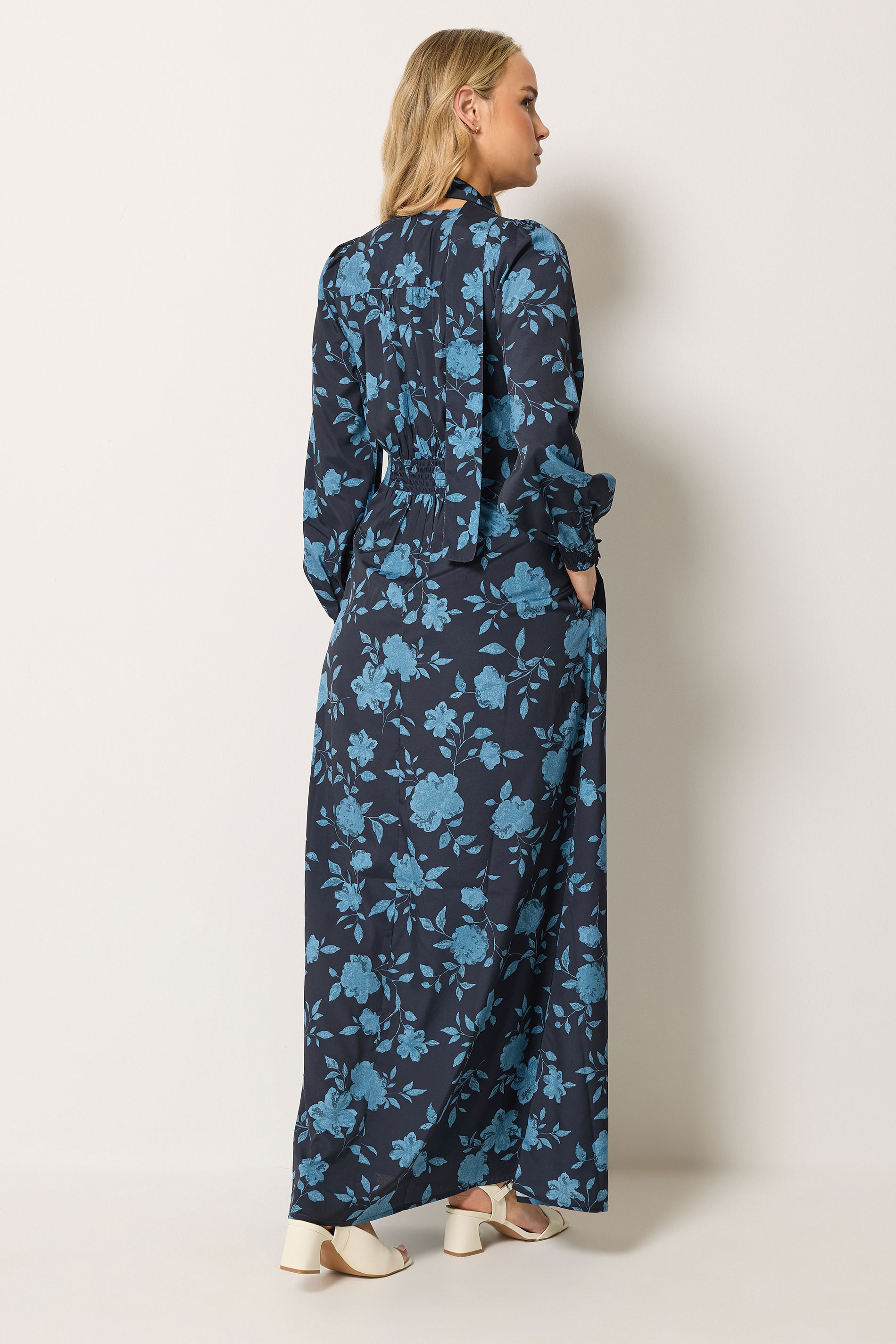 LTS Tall Women's Navy Blue Floral Maxi Dress | Long Tall Sally 4