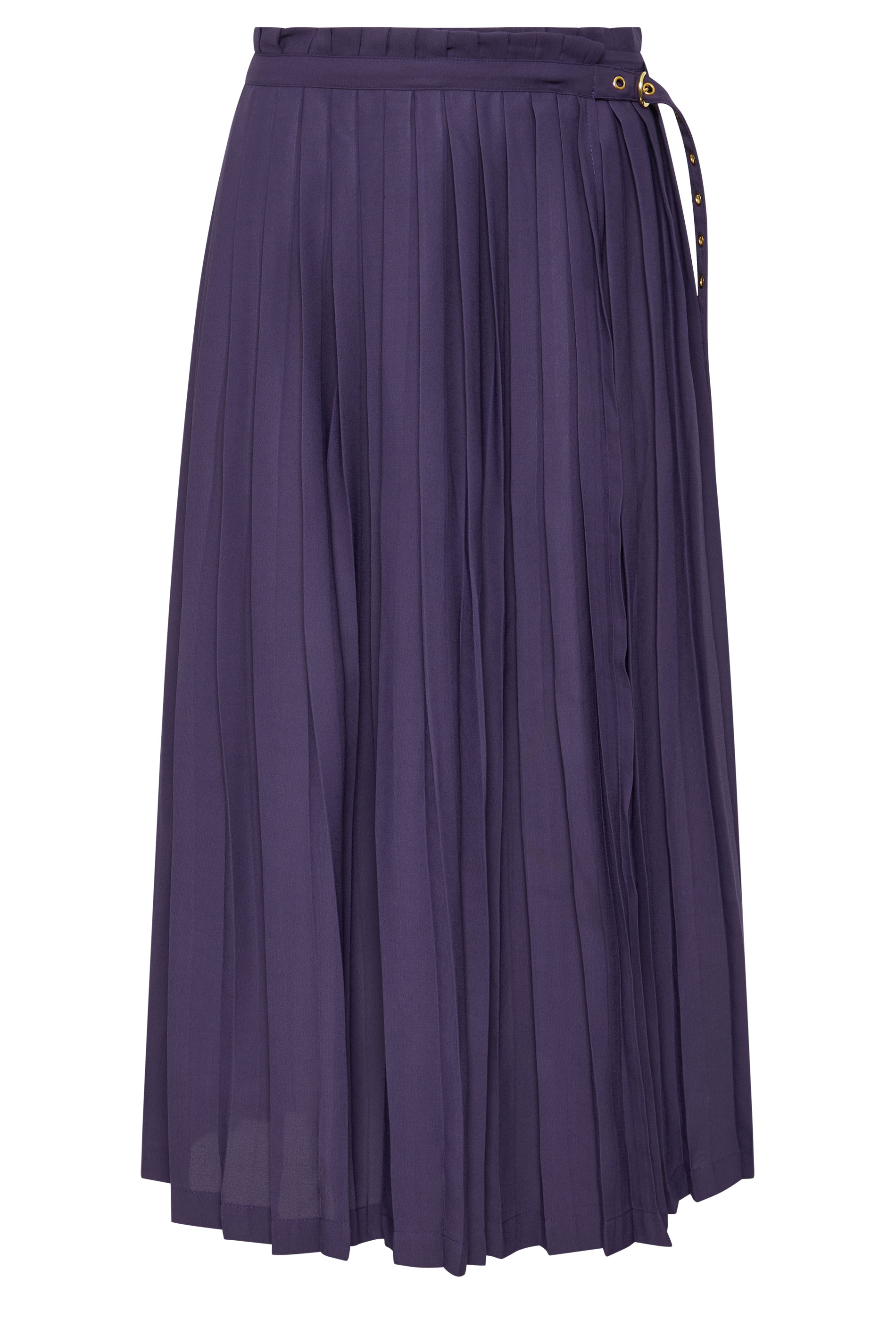STAR Purple Pleated Belt Buckle Maxi Skirt | StarByJM 5