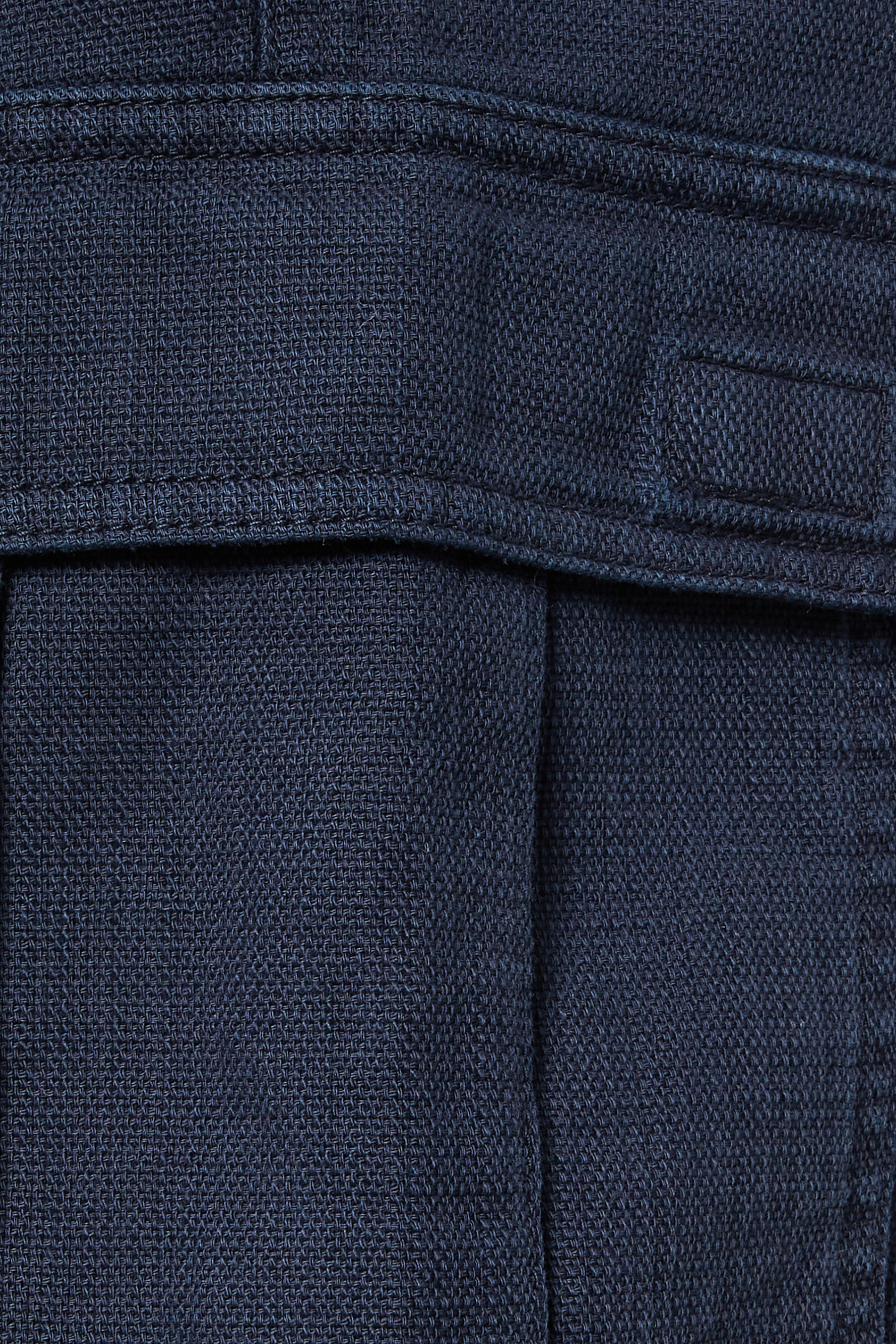 BadRhino Big & Tall Navy Blue Washed Slub Cotton Cargo Shorts | BadRhino 8