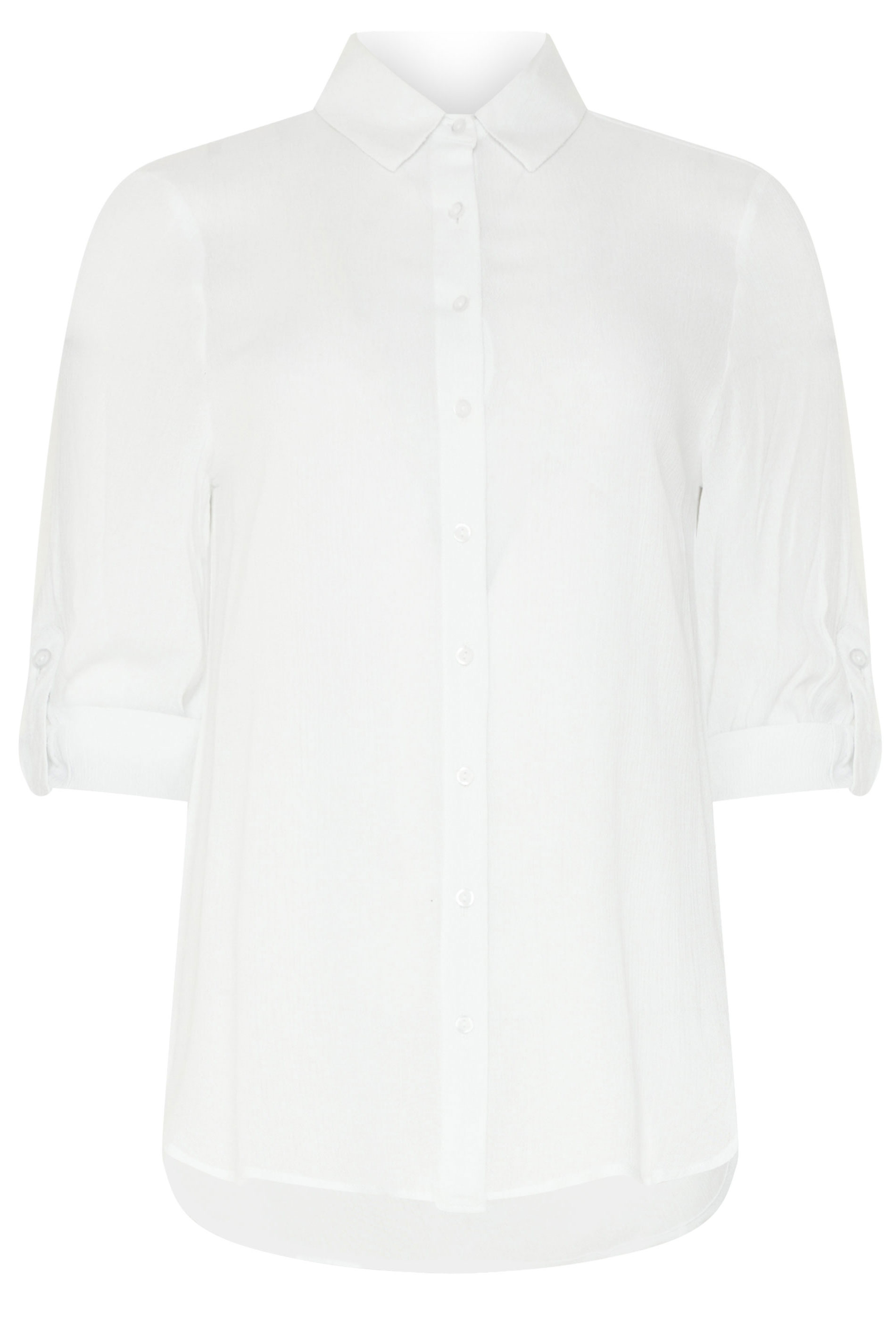 M&Co White Crinkle Tab Sleeve Shirt | M&Co 5