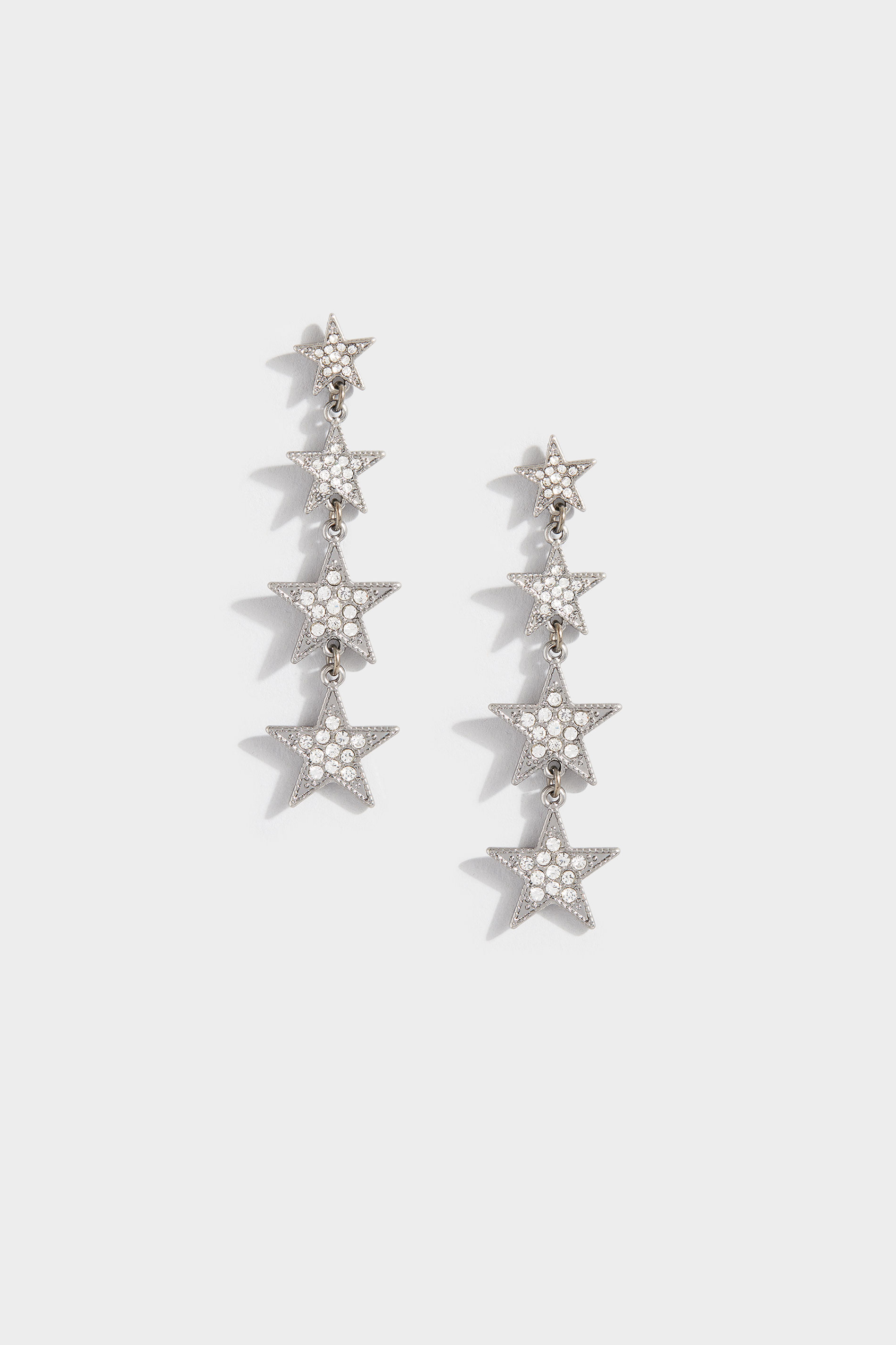 Gunmetal Star Drop Earrings | Long Tall Sally