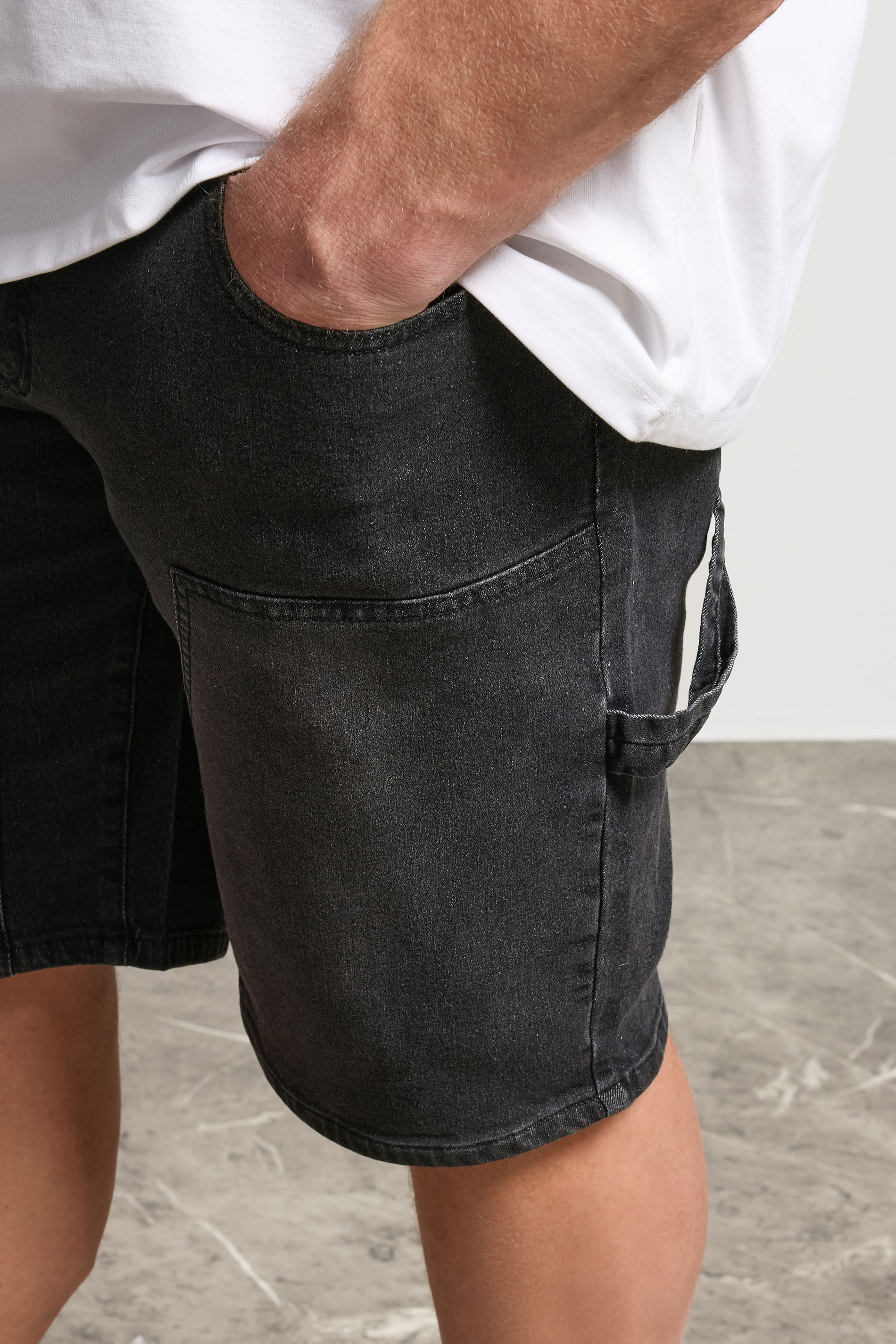 BadRhino Big & Tall Black Wash Carpenter Shorts | BadRhino 5